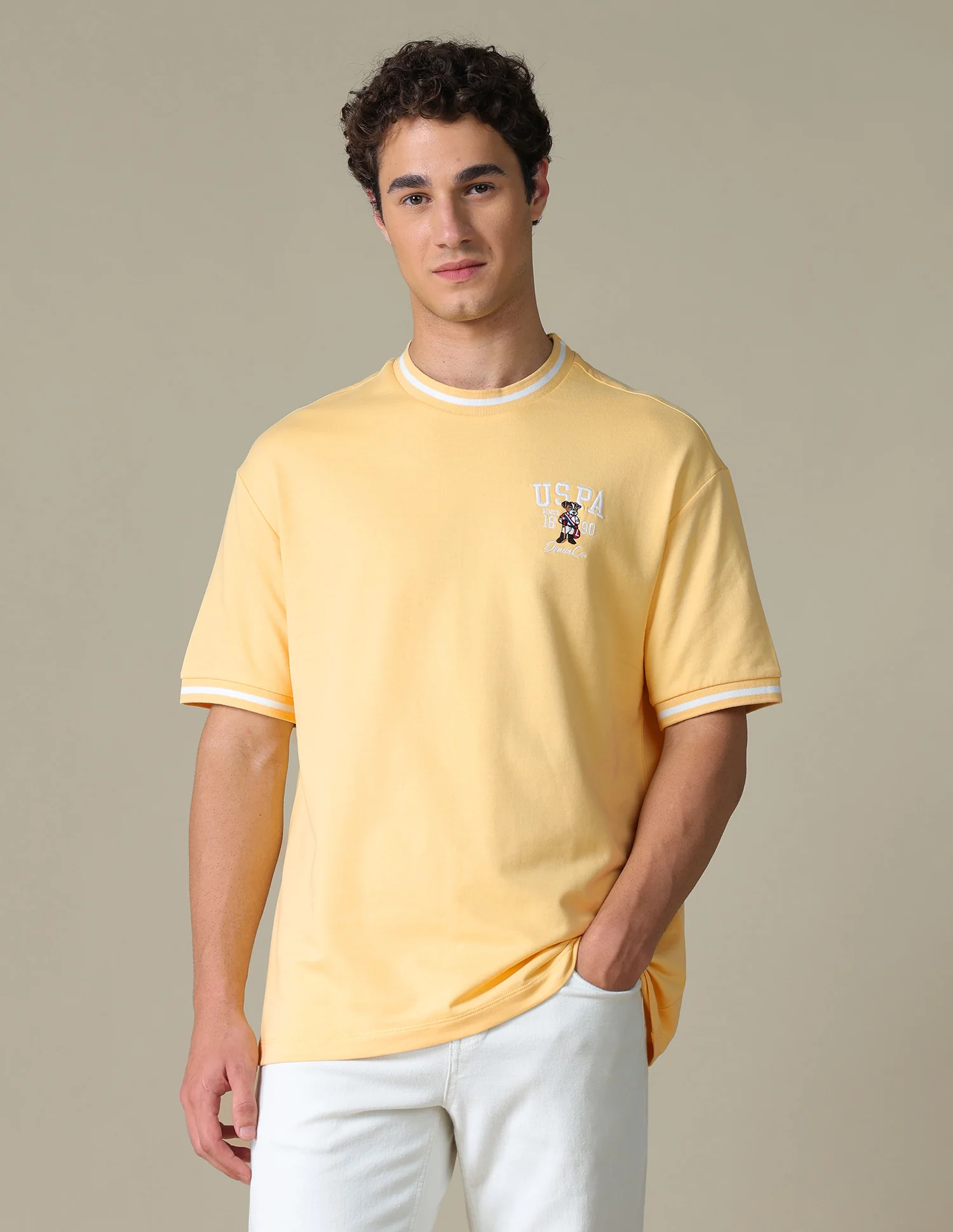Relaxed Fit Solid T-Shirt - Image 6