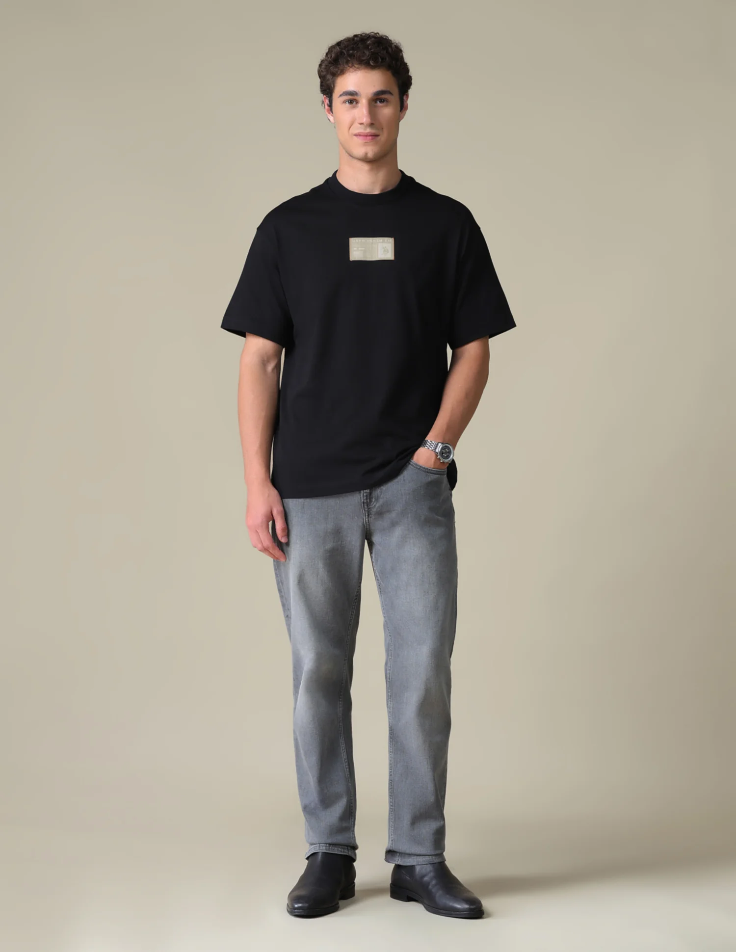 Relaxed Fit Solid T-Shirt - Image 3