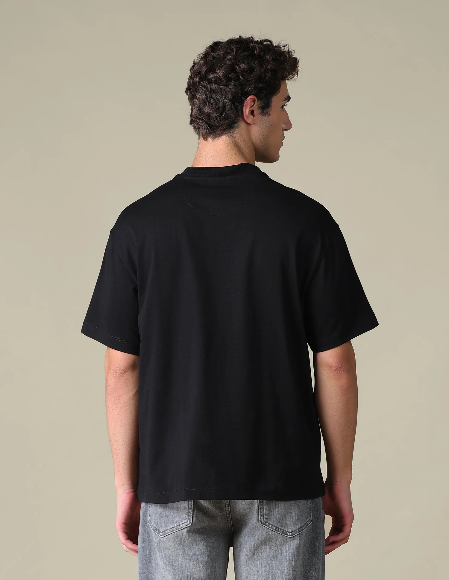 Relaxed Fit Solid T-Shirt - Image 5