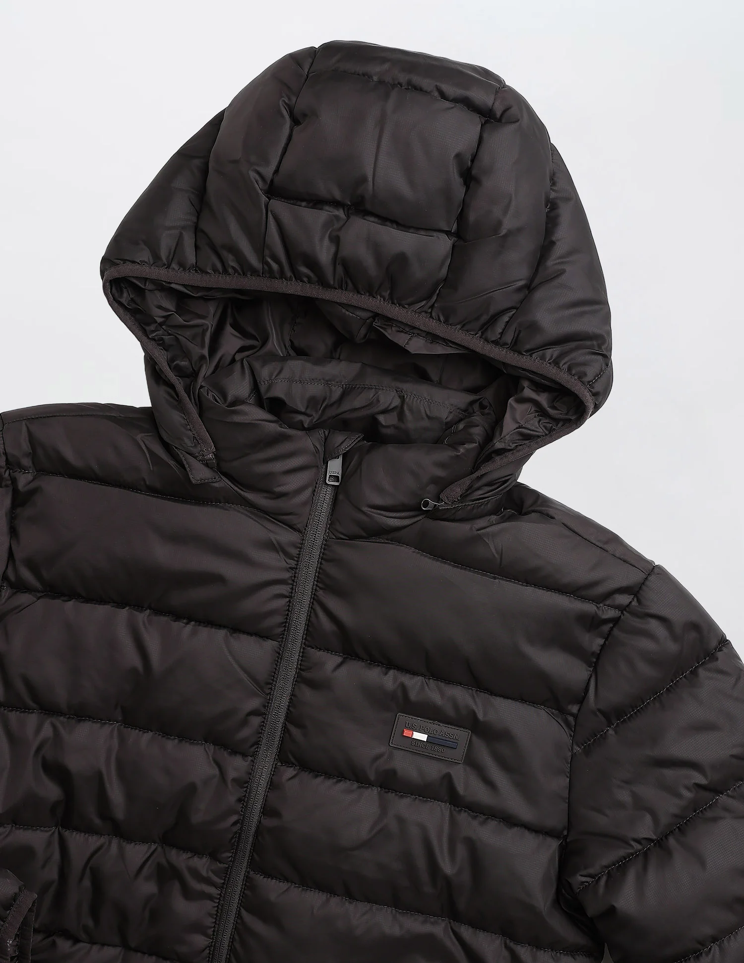 Removable Hood Solid Puffer Jacket - Image 2