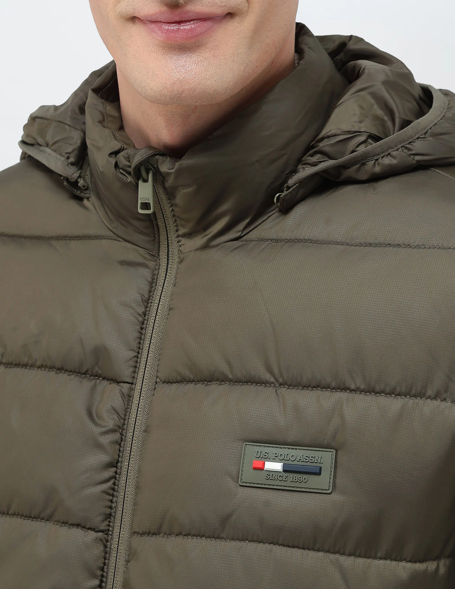 Removable Hood Solid Puffer Jacket - Image 7