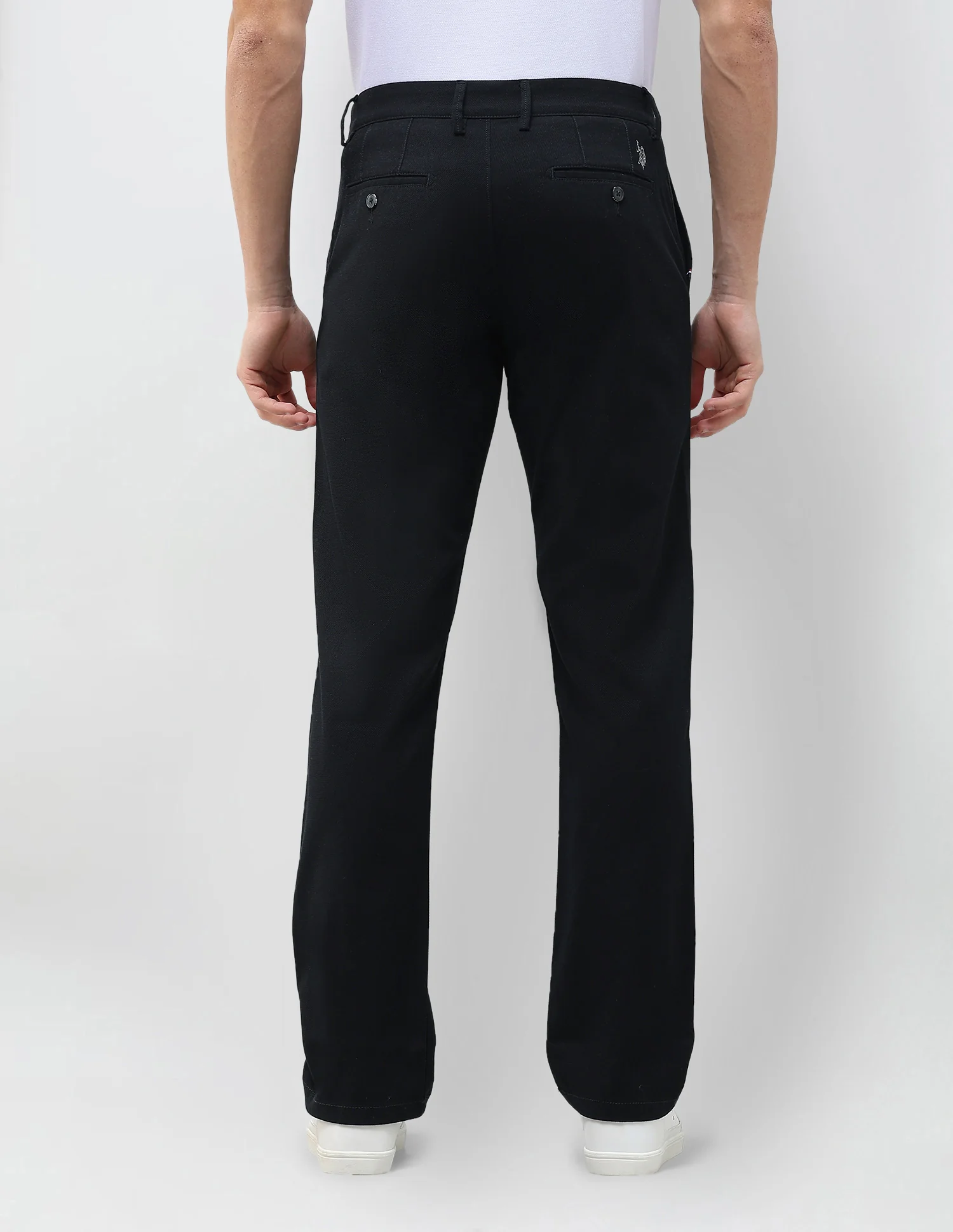 Riley Straight Fit Dobby Trousers - Image 5