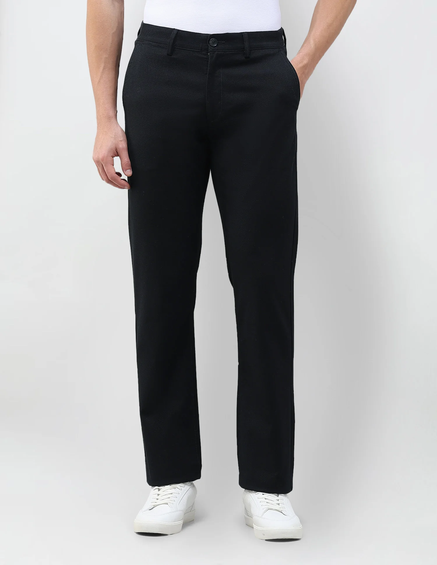 Riley Straight Fit Dobby Trousers - Image 6