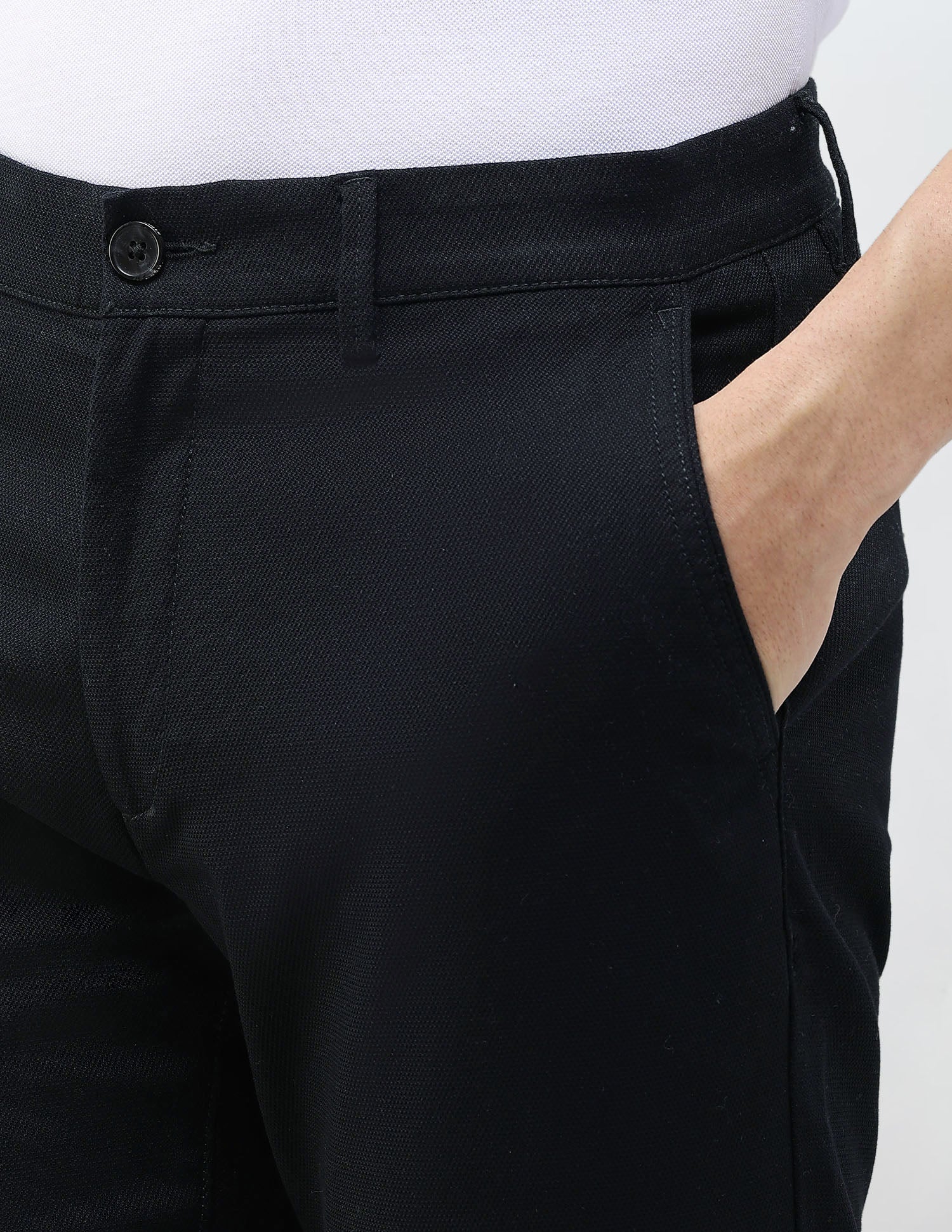 Riley Straight Fit Dobby Trousers - Image 7