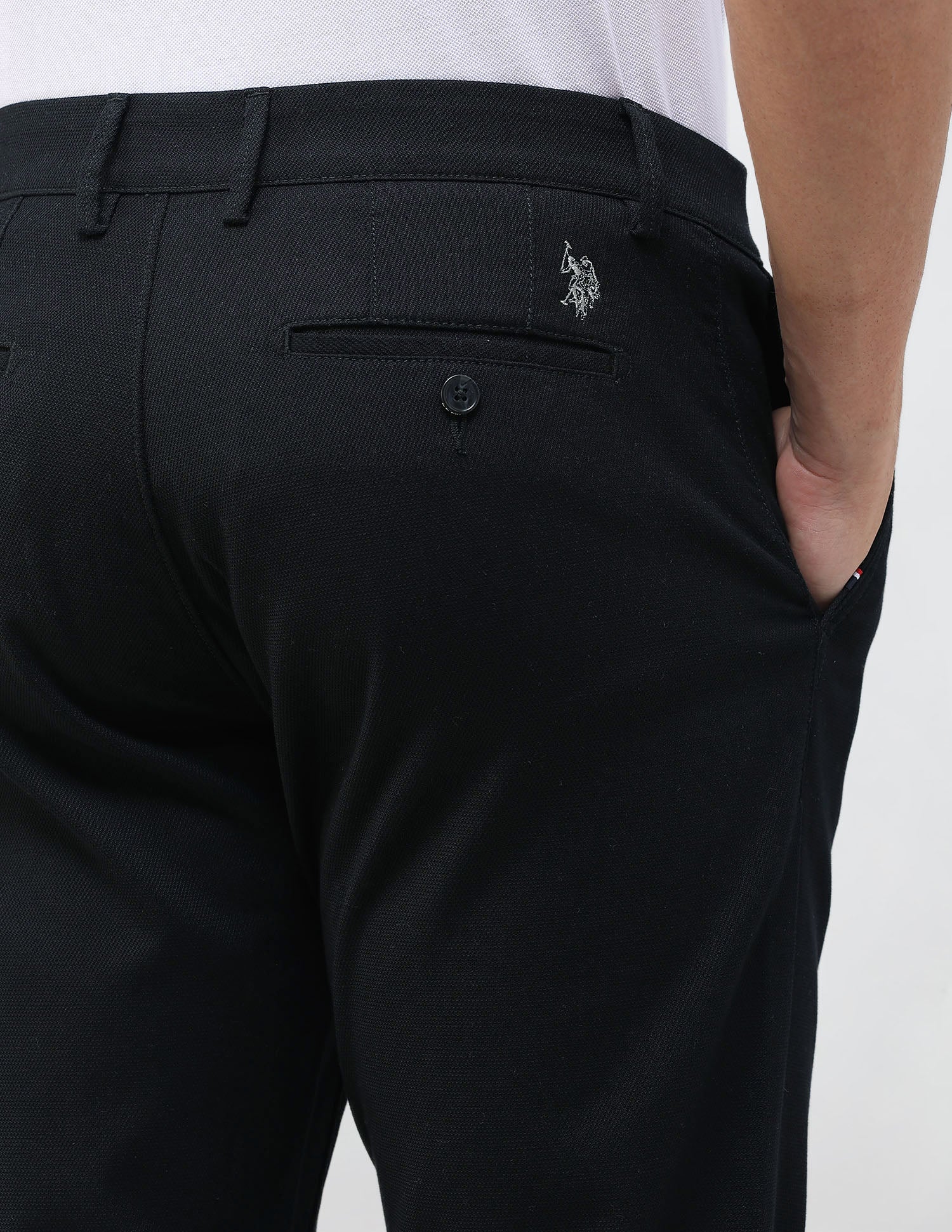 Riley Straight Fit Dobby Trousers - Image 8