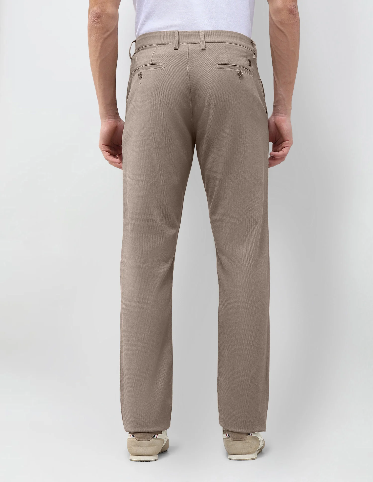Riley Straight Fit Dobby Trousers - Image 5