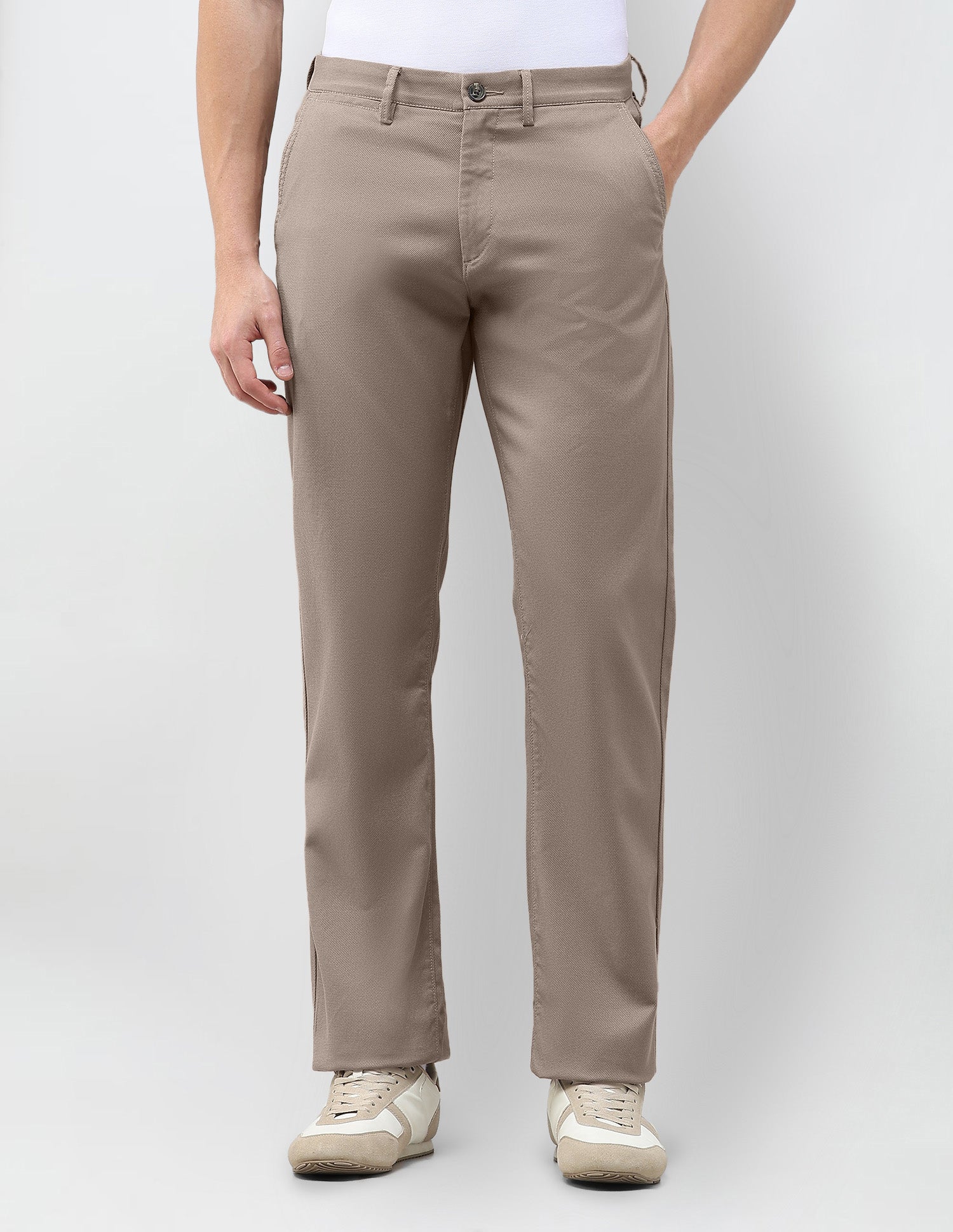 Riley Straight Fit Dobby Trousers - Image 6