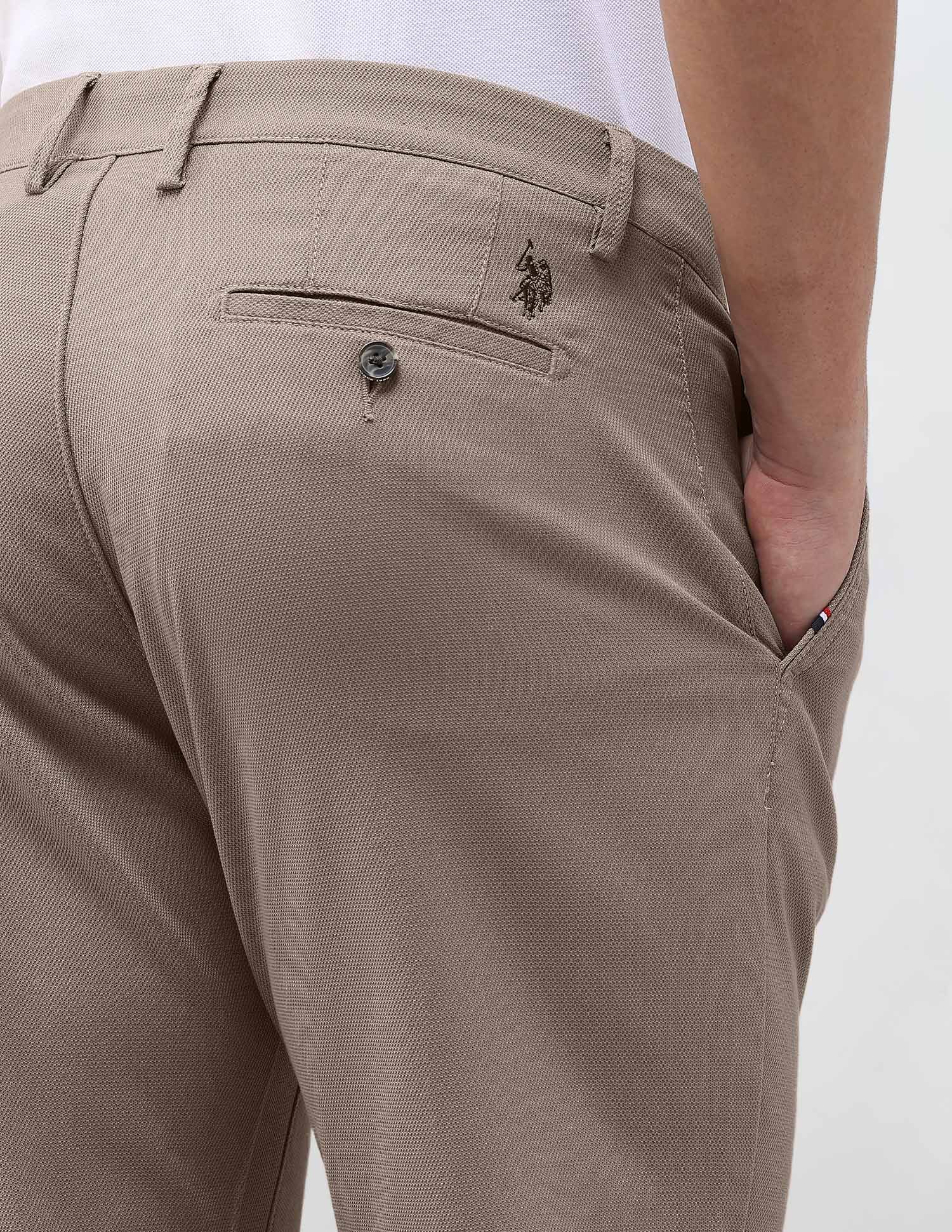 Riley Straight Fit Dobby Trousers - Image 8