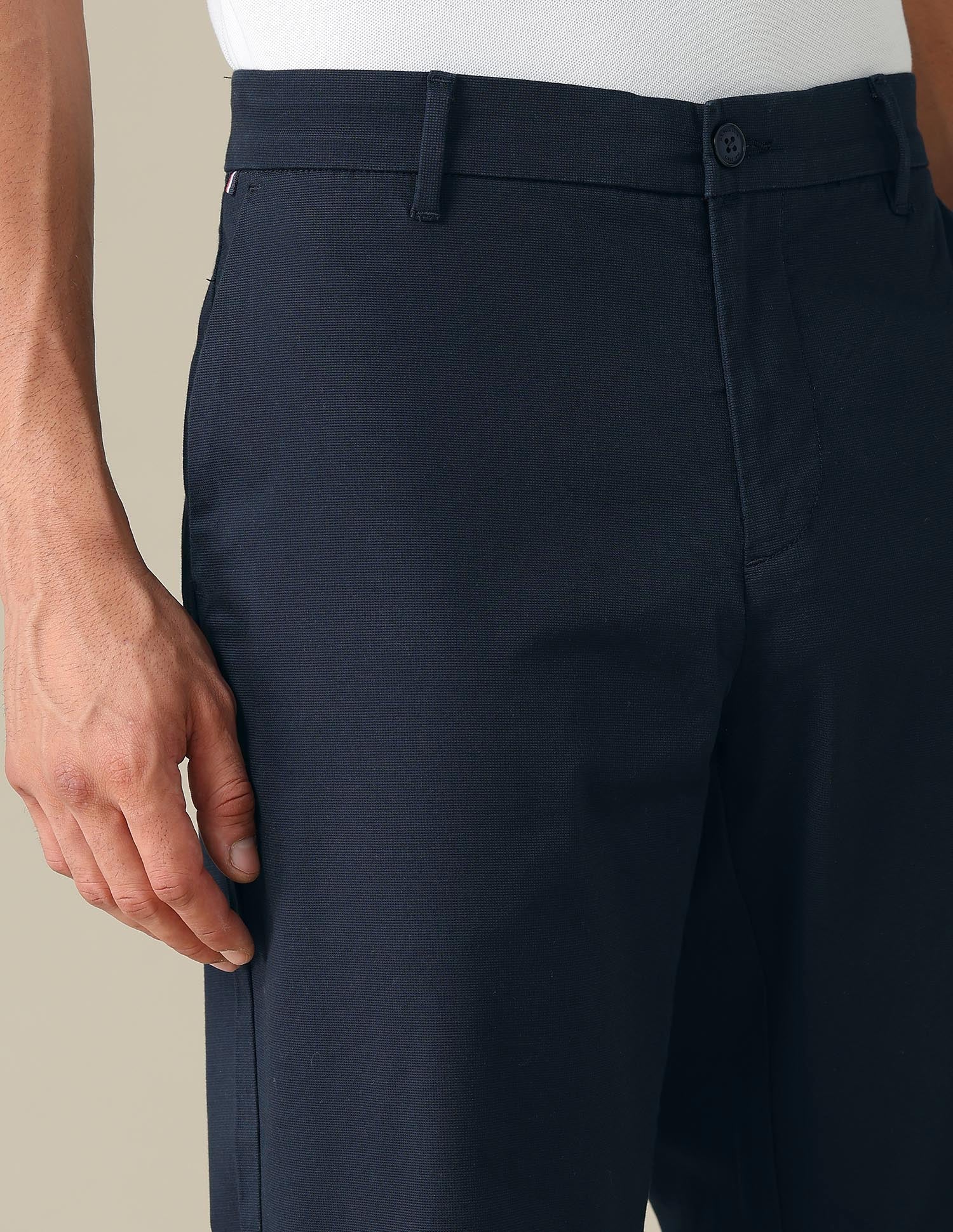 Riley Straight Fit Dobby Trousers - Image 7