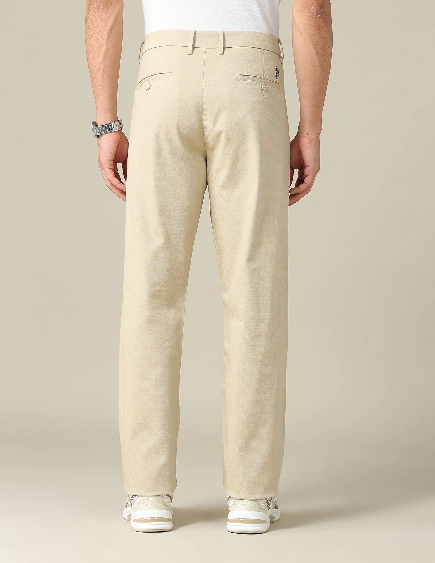 Riley Straight Fit Dobby Trousers - Image 5