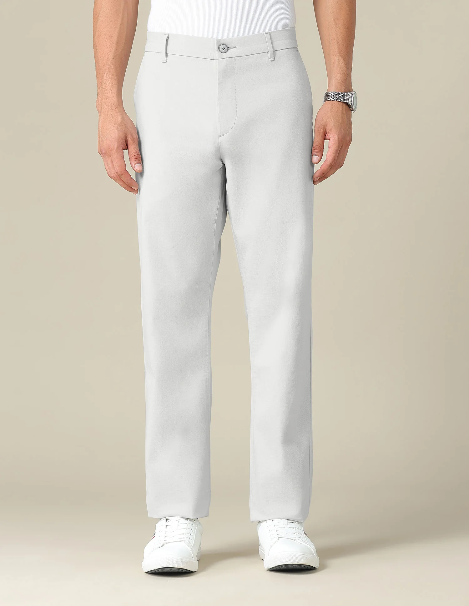 Riley Straight Fit Dobby Trousers - Image 6