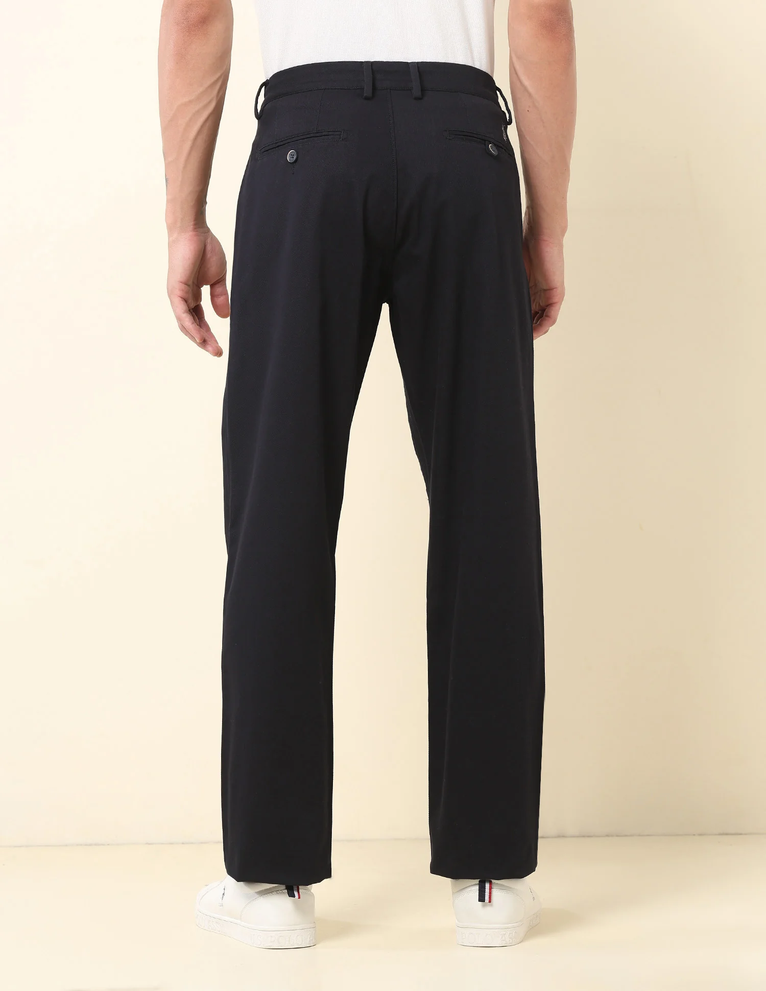 Riley Straight Fit Dobby Trousers - Image 5