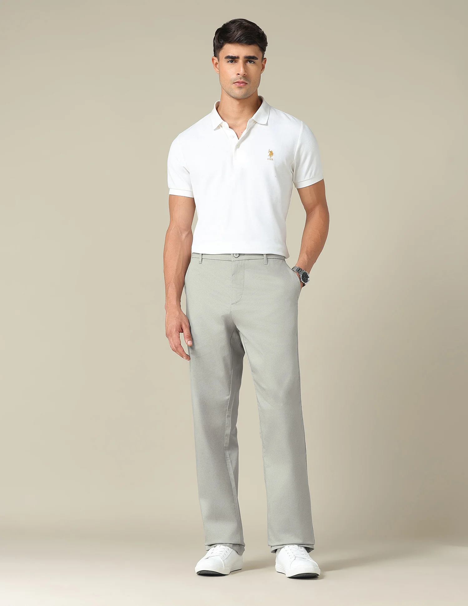 Riley Straight Fit Satin Trousers - Image 3