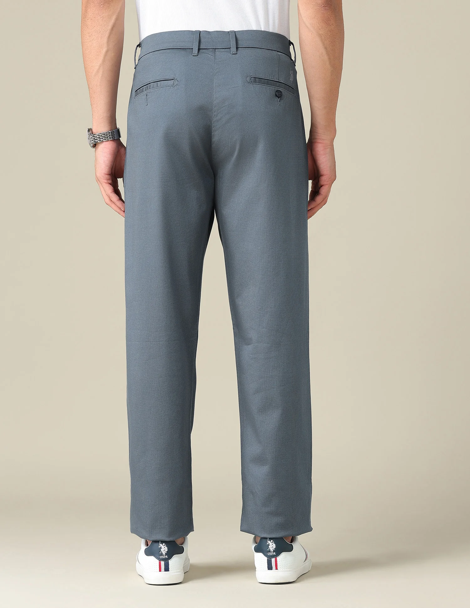 Riley Straight Fit Satin Trousers - Image 5