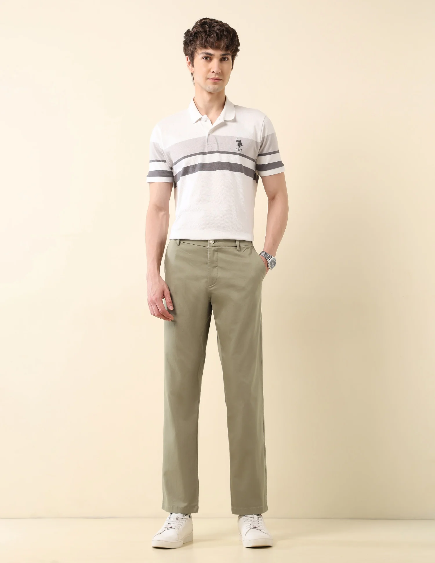 Riley Straight Fit Satin Trousers - Image 3
