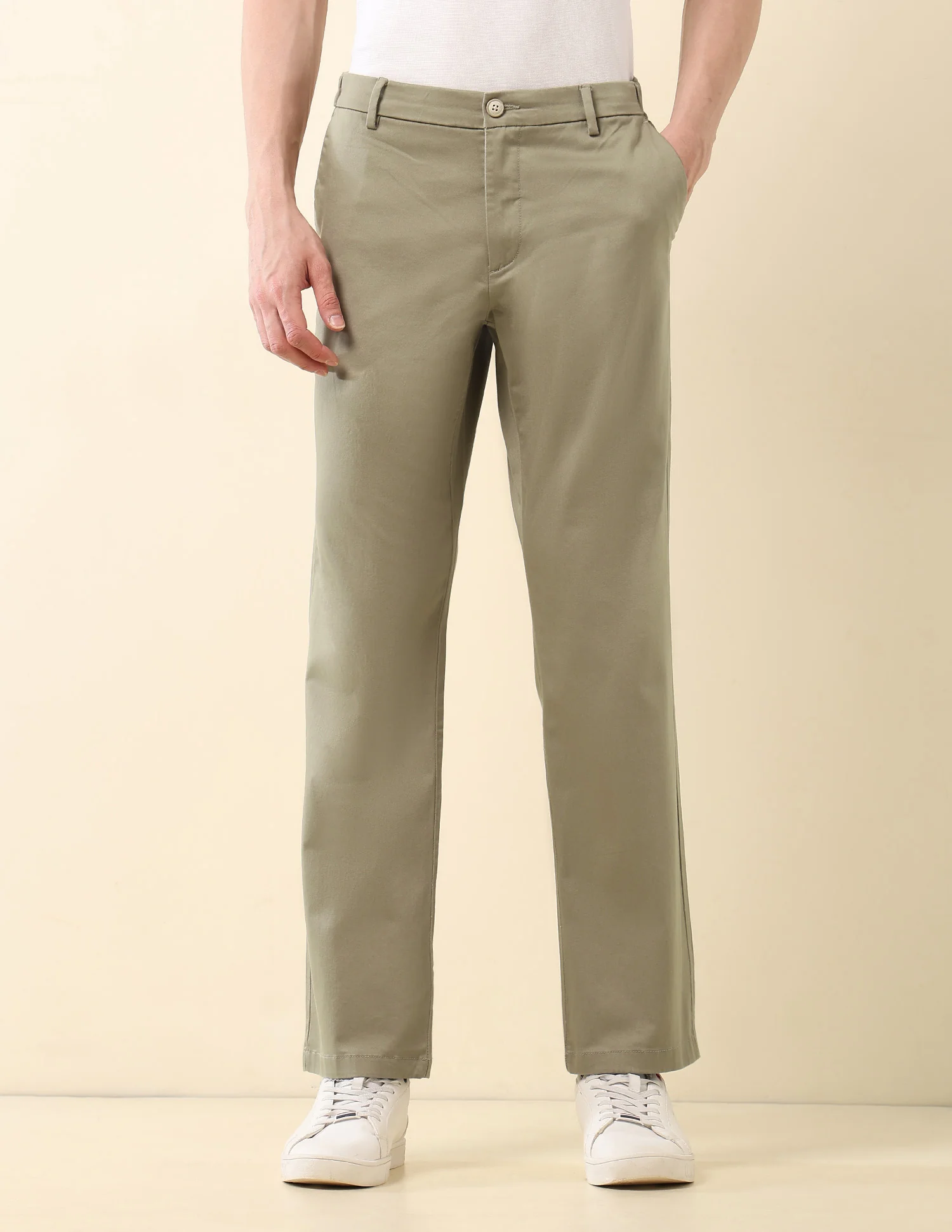 Riley Straight Fit Satin Trousers - Image 6