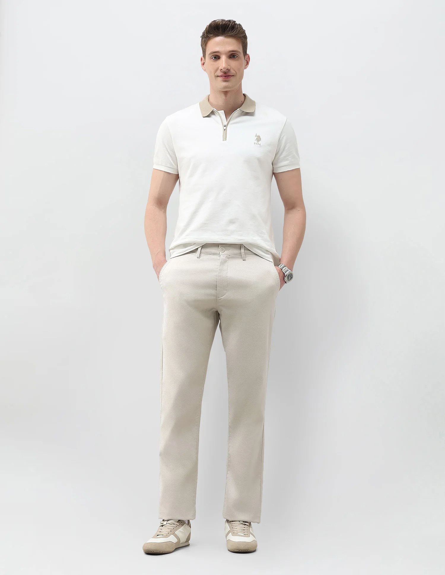 Riley Straight Fit Satin Trousers - Image 3