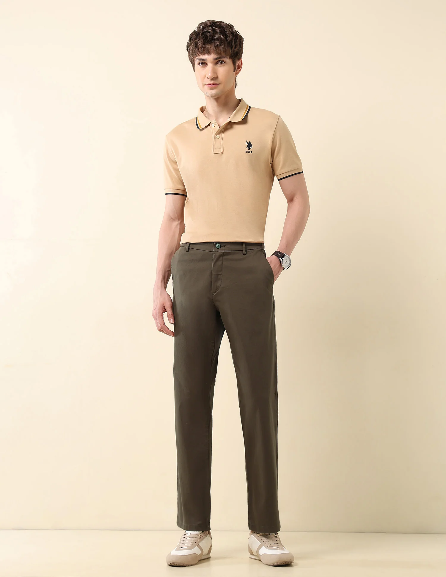 Riley Straight Fit Satin Trousers - Image 3