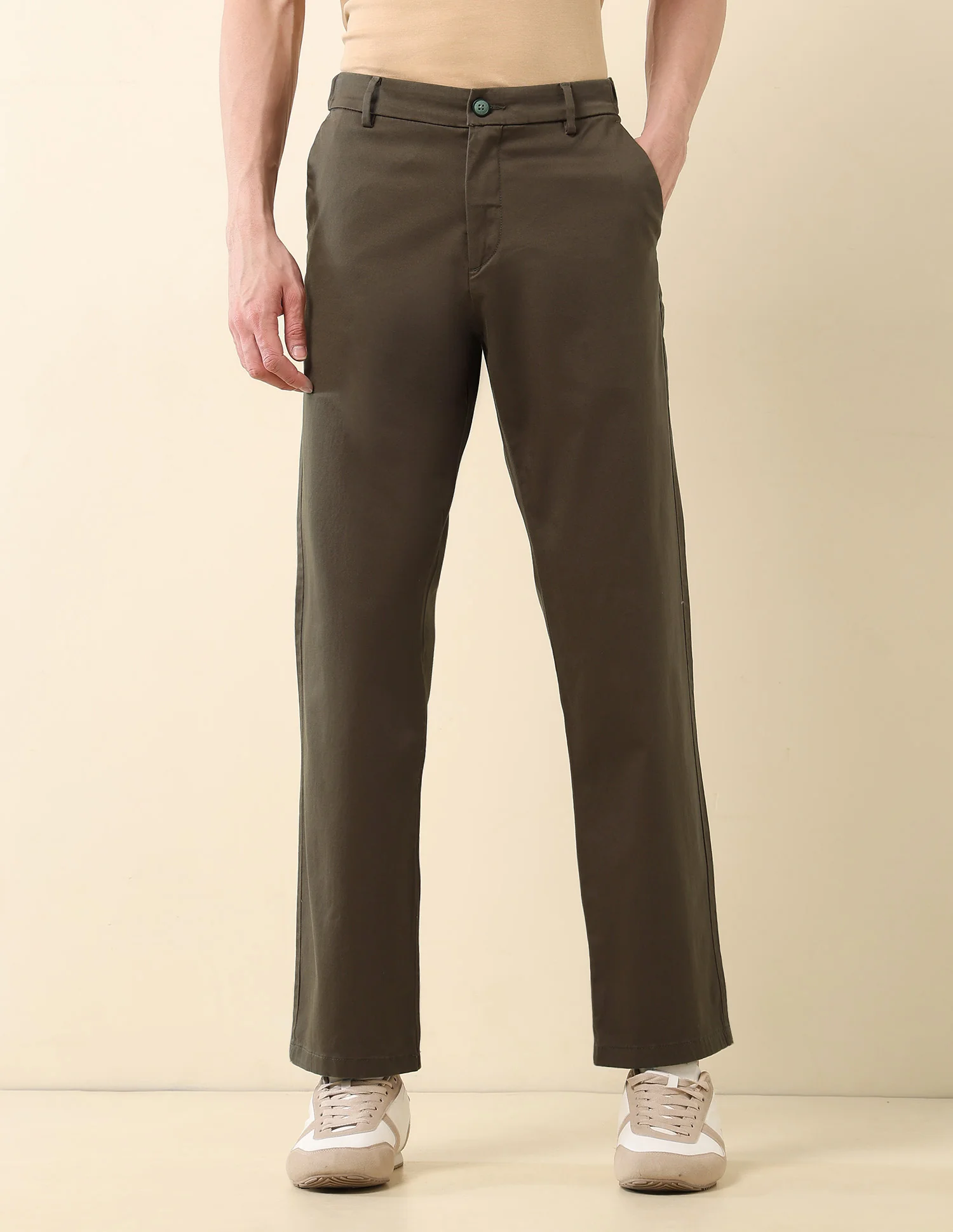 Riley Straight Fit Satin Trousers - Image 6