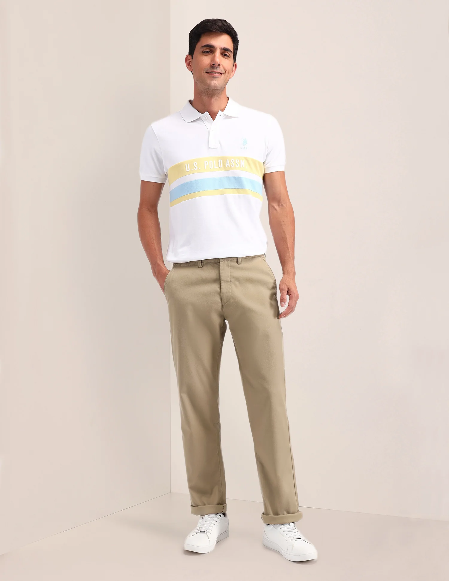 Riley Straight Fit Solid Trousers - Image 3