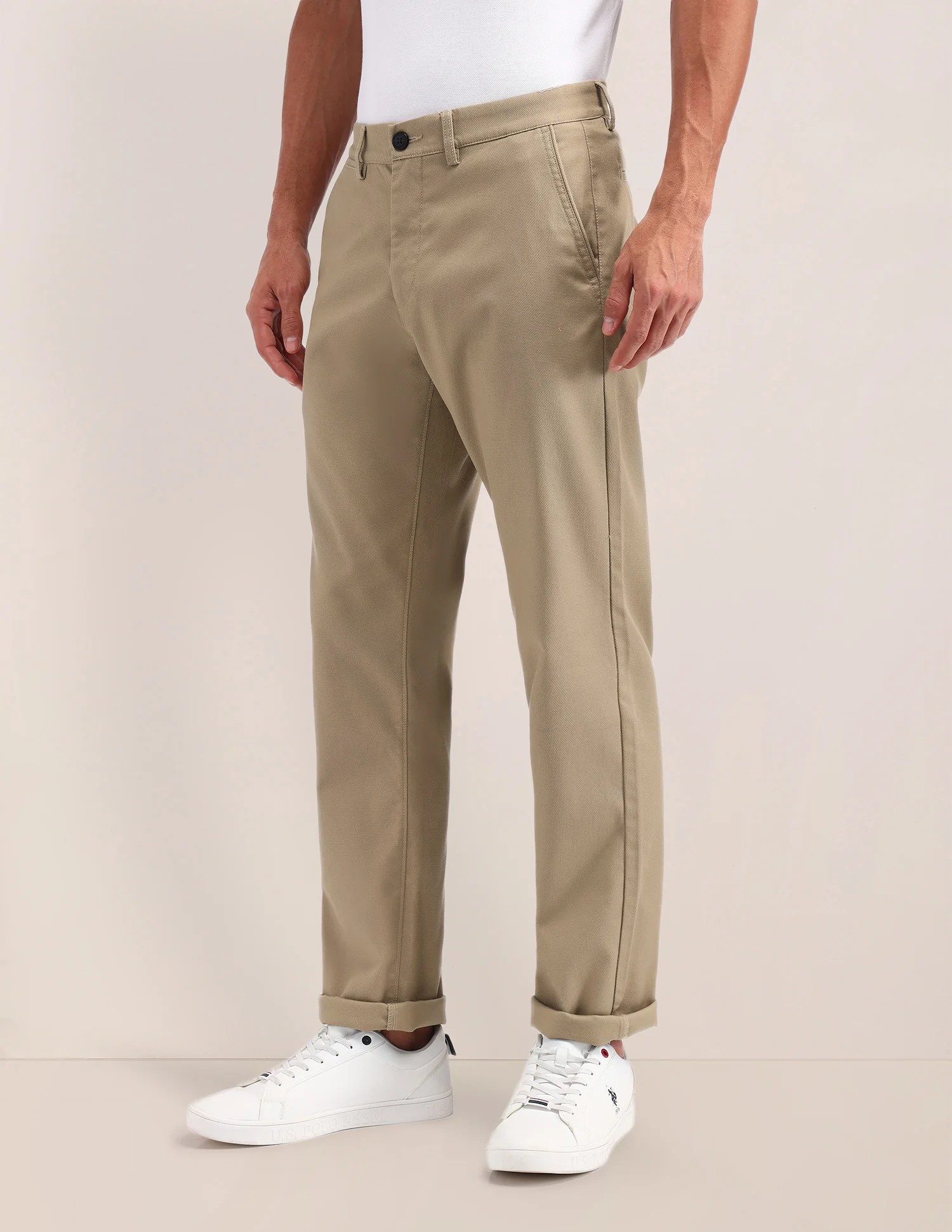 Riley Straight Fit Solid Trousers - Image 4