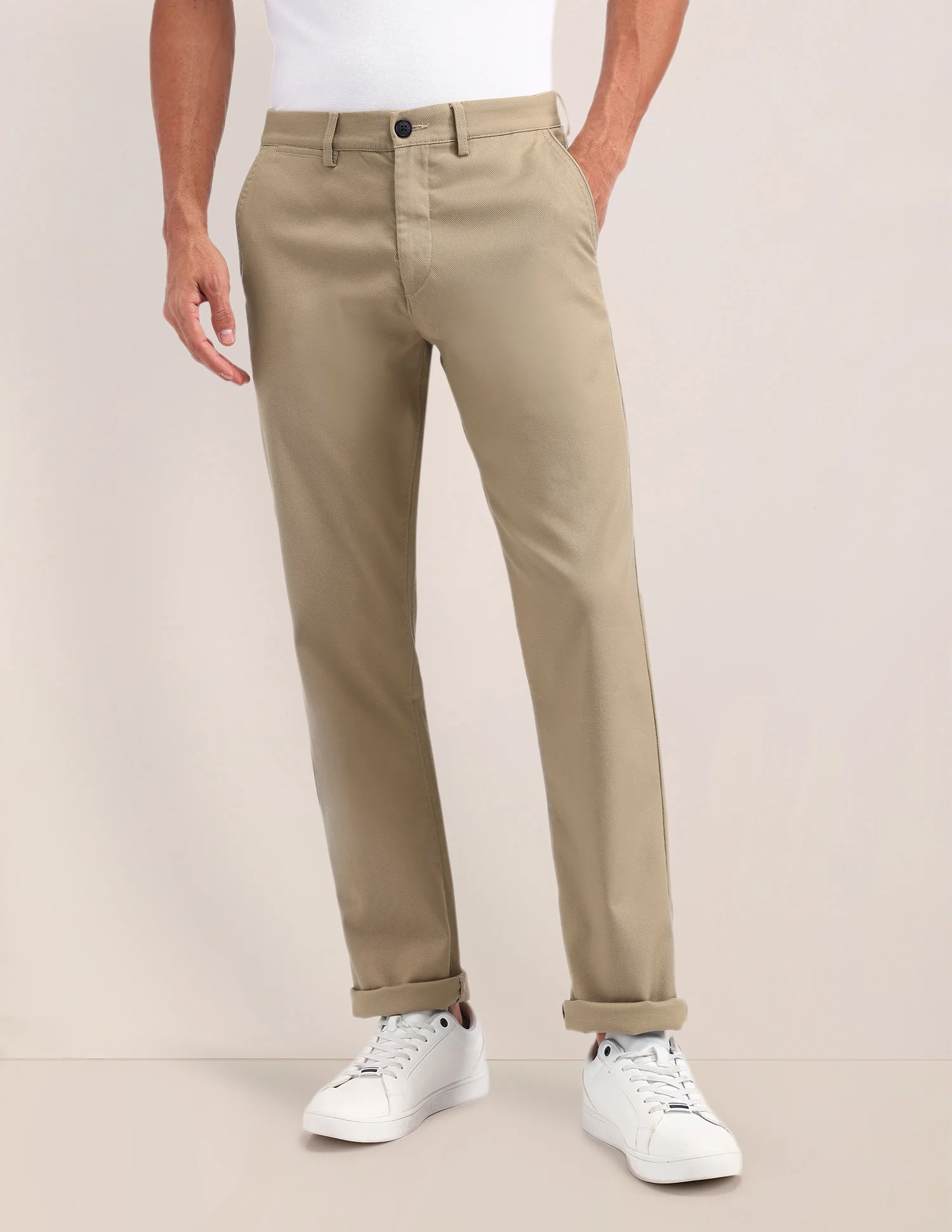 Riley Straight Fit Solid Trousers - Image 6