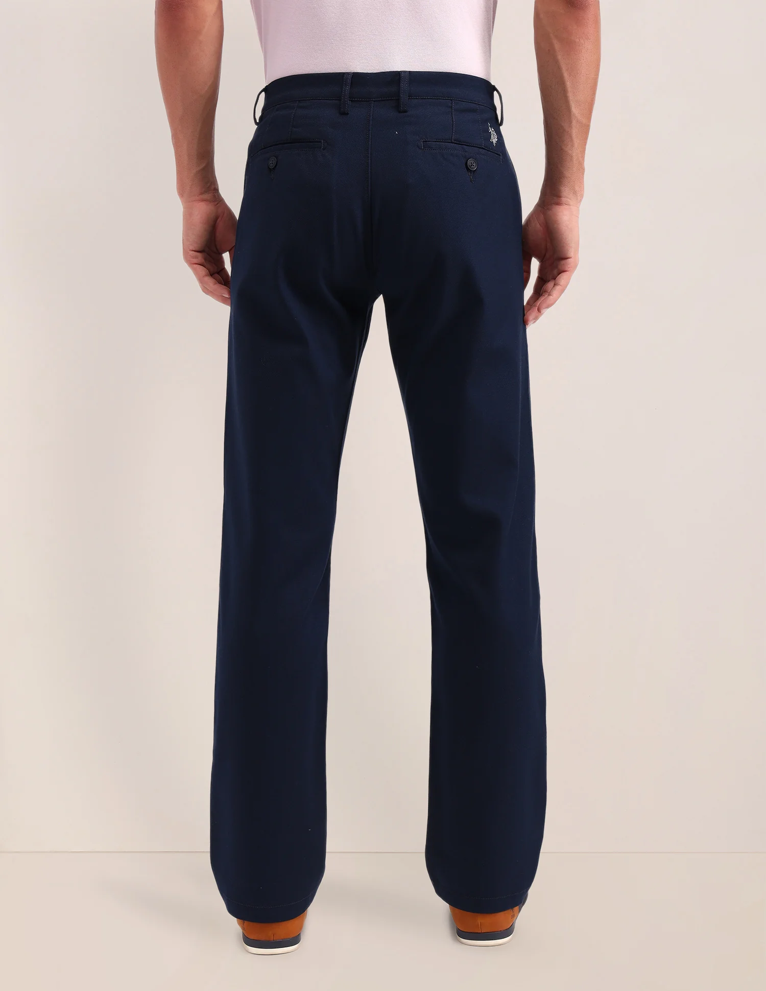 Riley Straight Fit Solid Trousers - Image 5