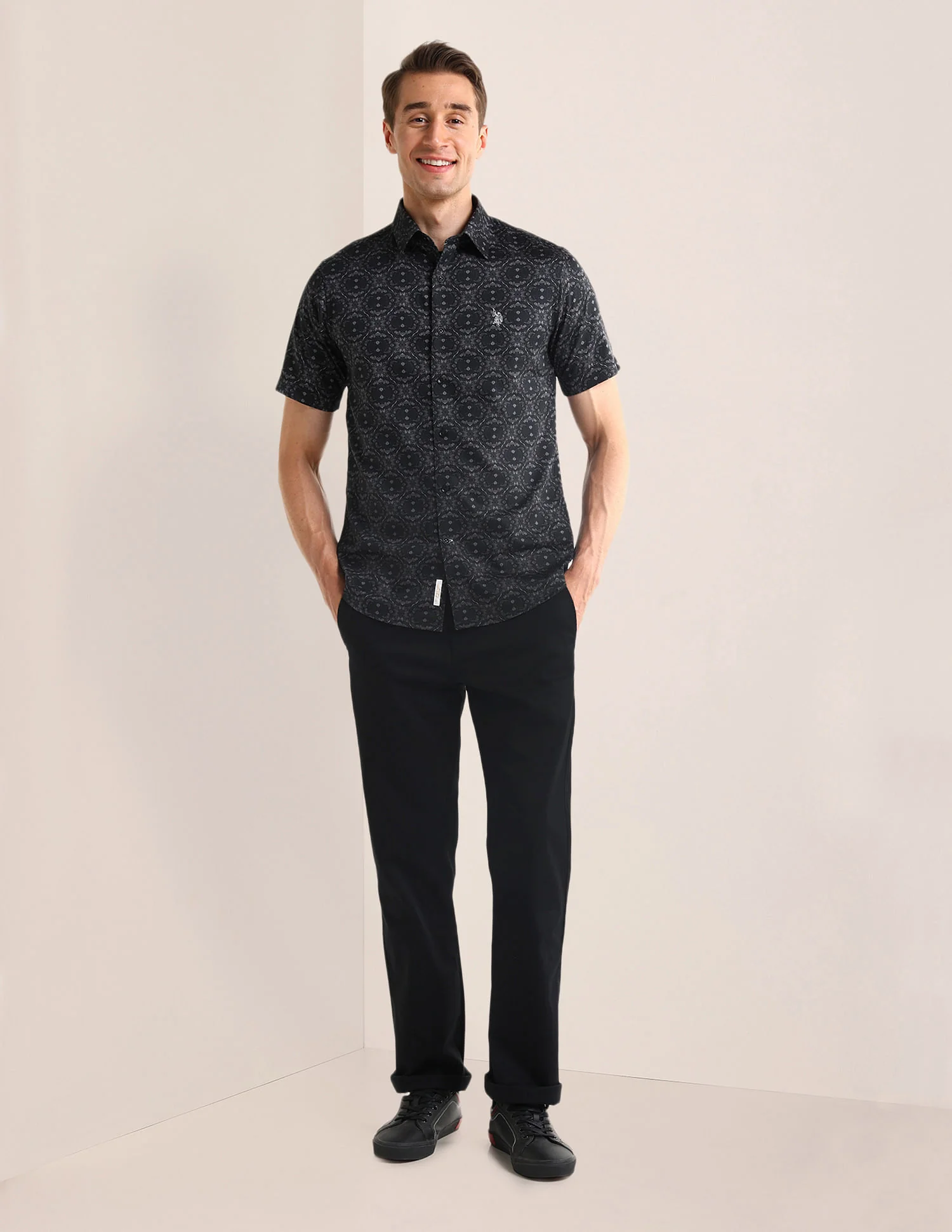 Riley Straight Fit Solid Trousers - Image 3