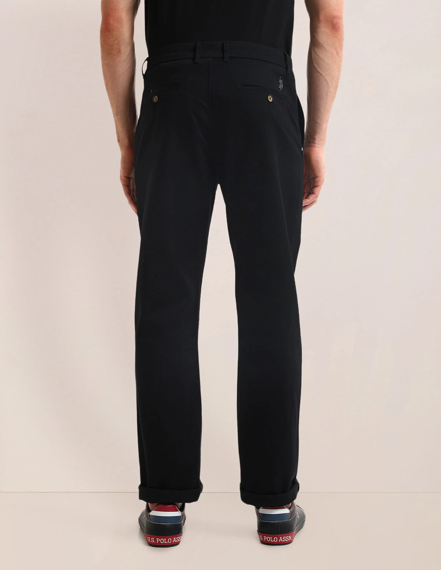 Riley Straight Fit Solid Trousers - Image 5