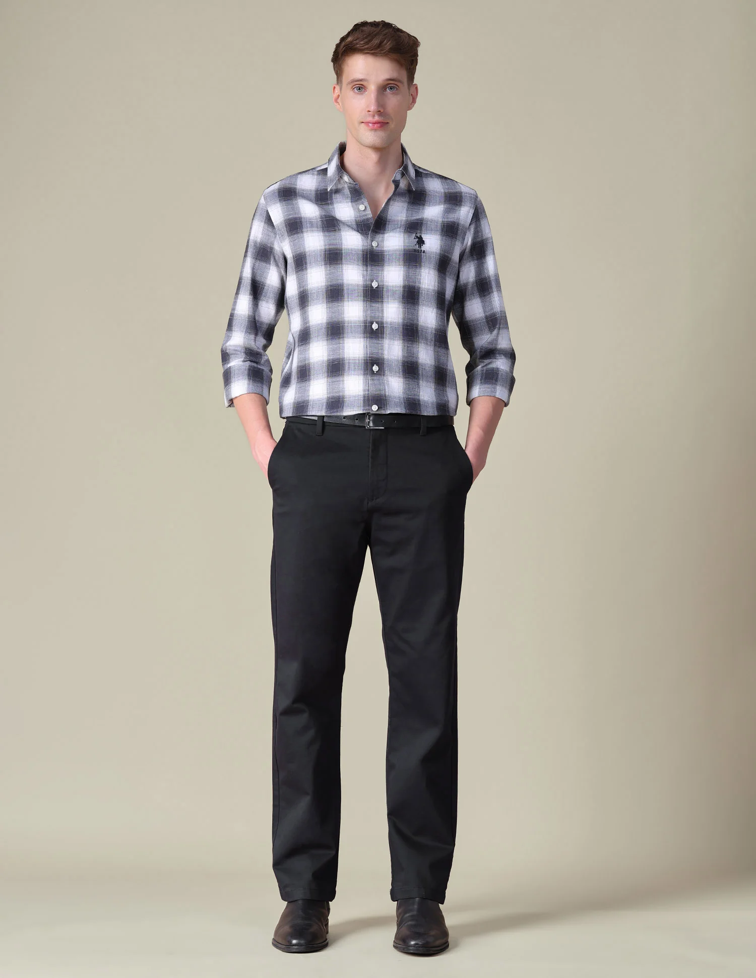 Riley Straight Fit Textured Trousers - Image 3
