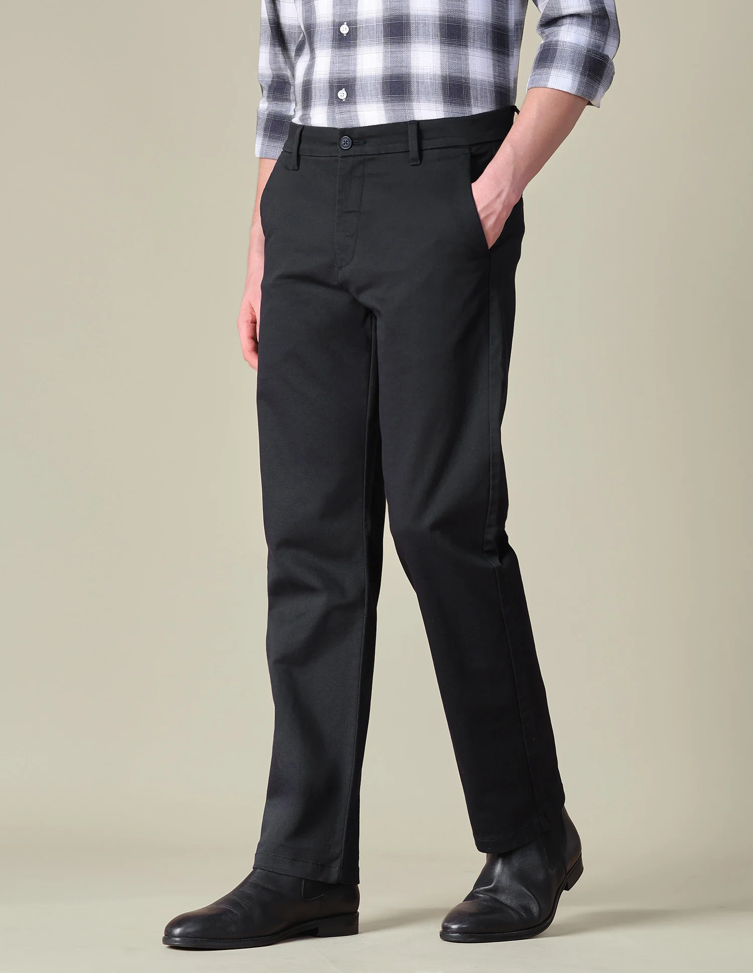 Riley Straight Fit Textured Trousers - Image 4