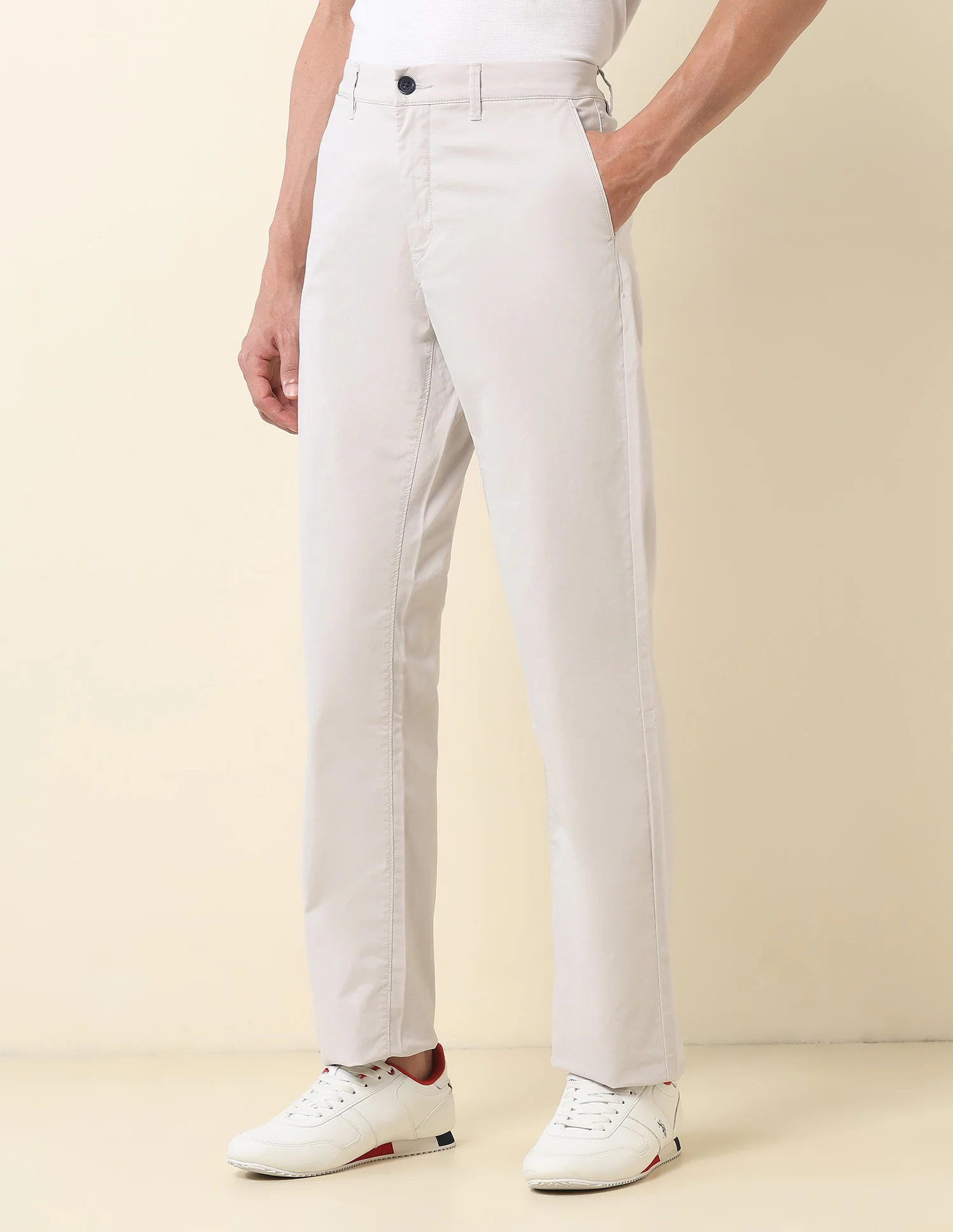 Riley Straight Fit Twill Trousers - Image 4