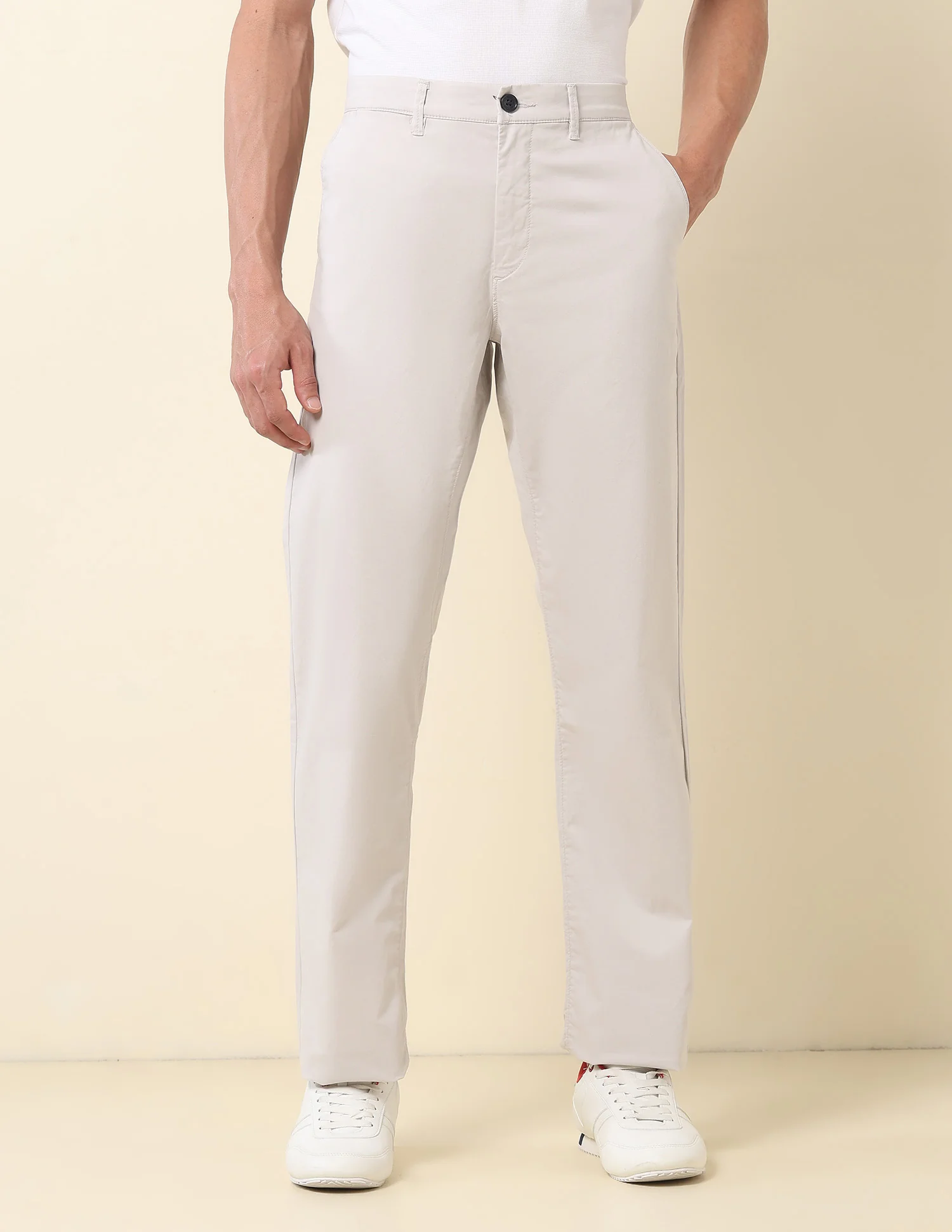 Riley Straight Fit Twill Trousers - Image 6