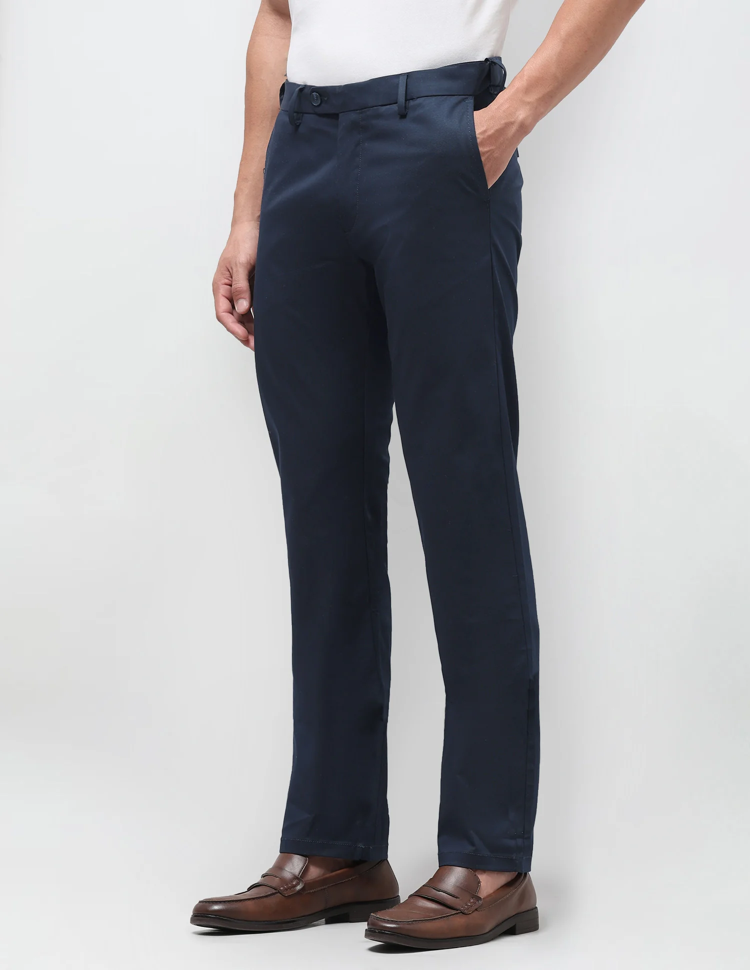Riley Straight Fit Twill Trousers - Image 4
