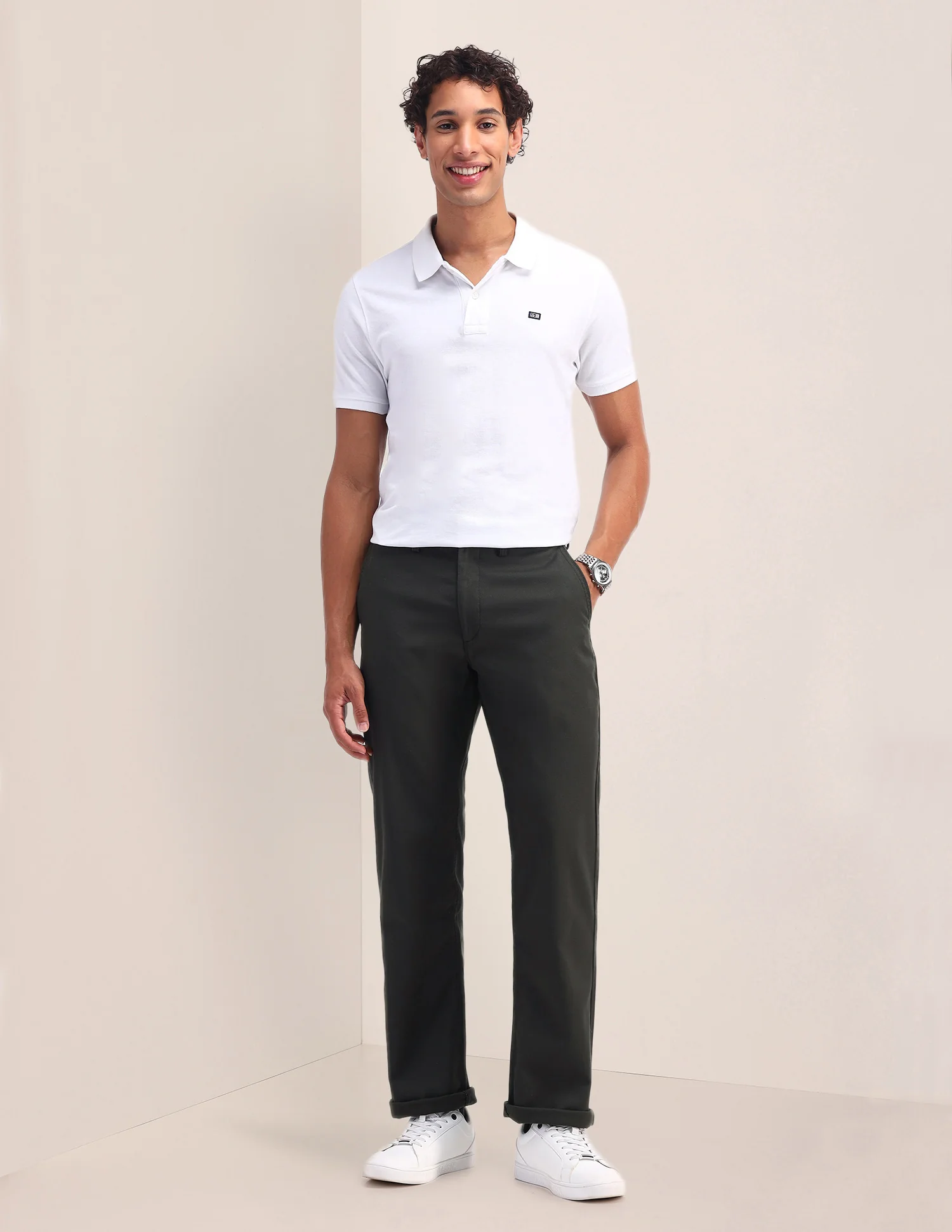 Riley Straight Fit Twill Trousers - Image 3