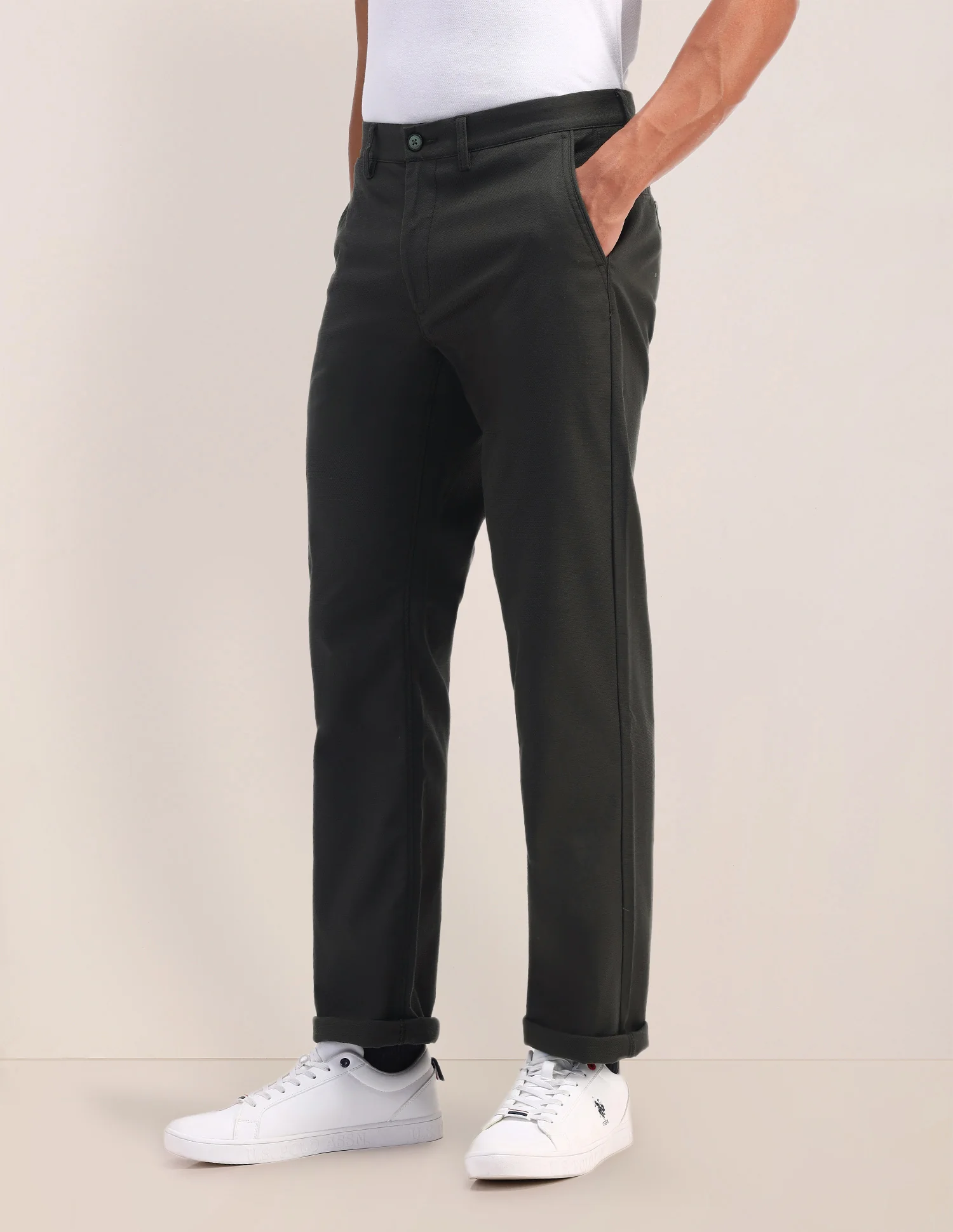 Riley Straight Fit Twill Trousers - Image 4