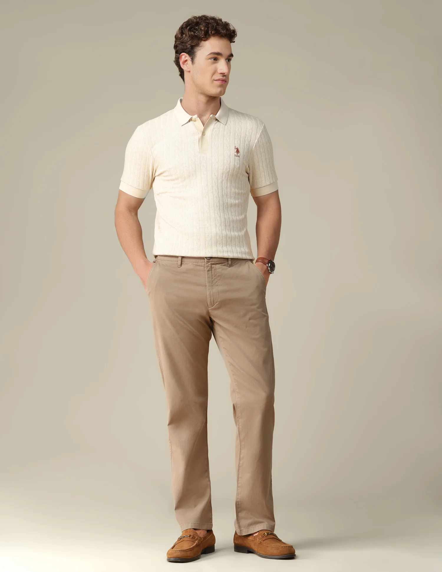 Riley straight fit Twill Trousers - Image 3
