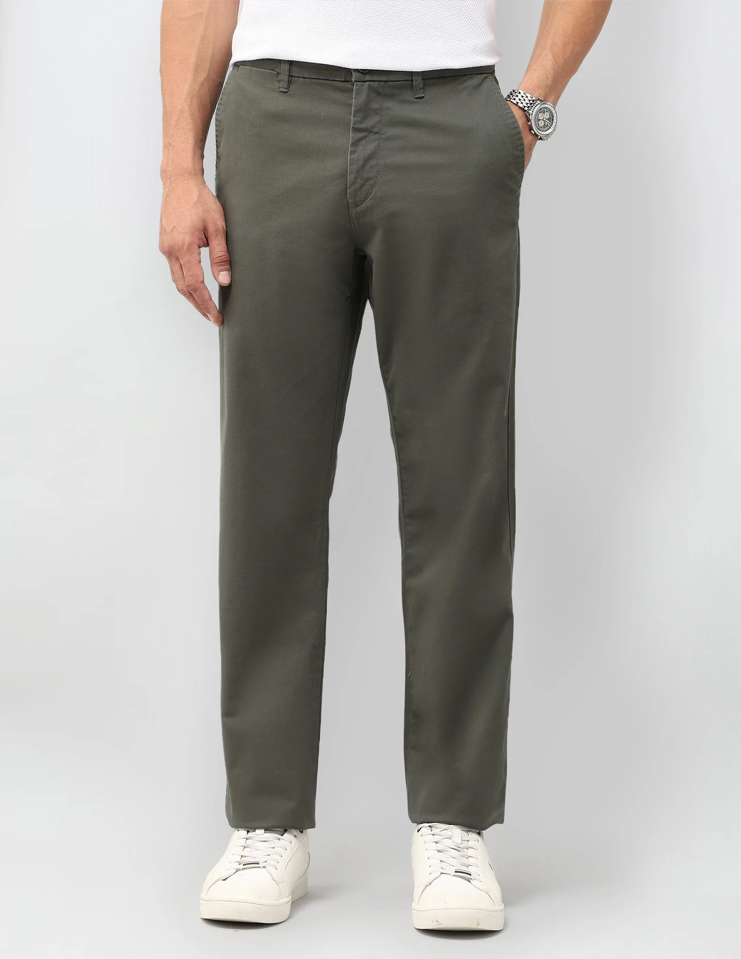 Riley Straight Fit Twill Trousers