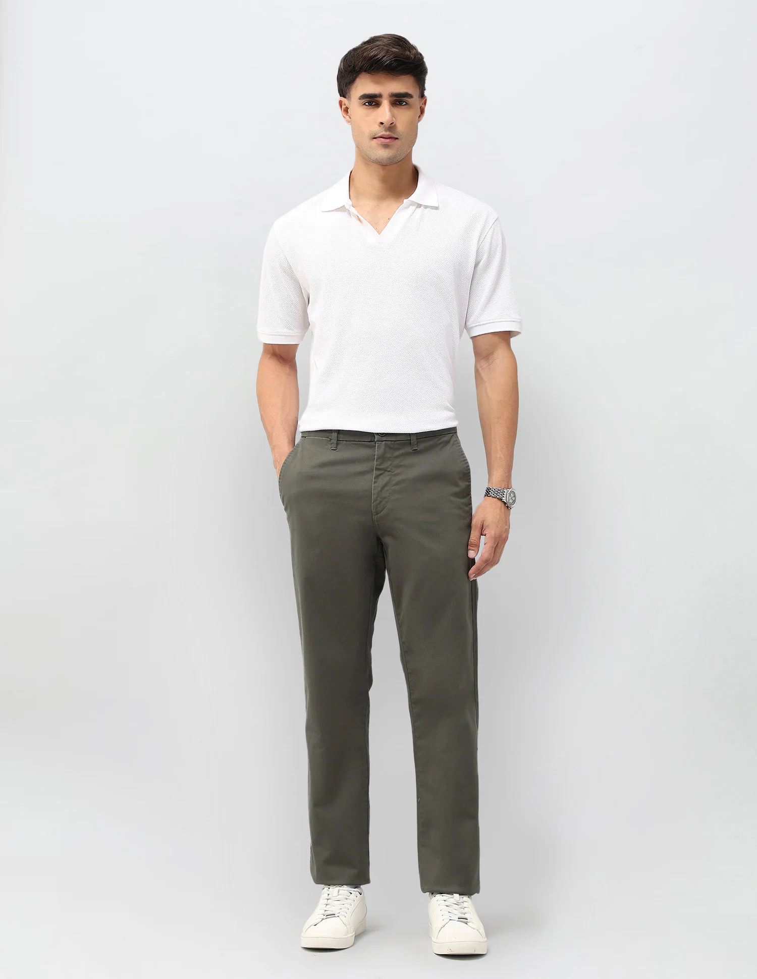 Riley Straight Fit Twill Trousers - Image 3