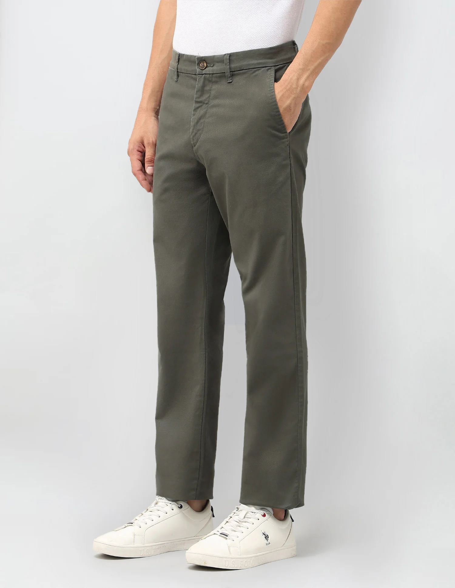 Riley Straight Fit Twill Trousers - Image 4