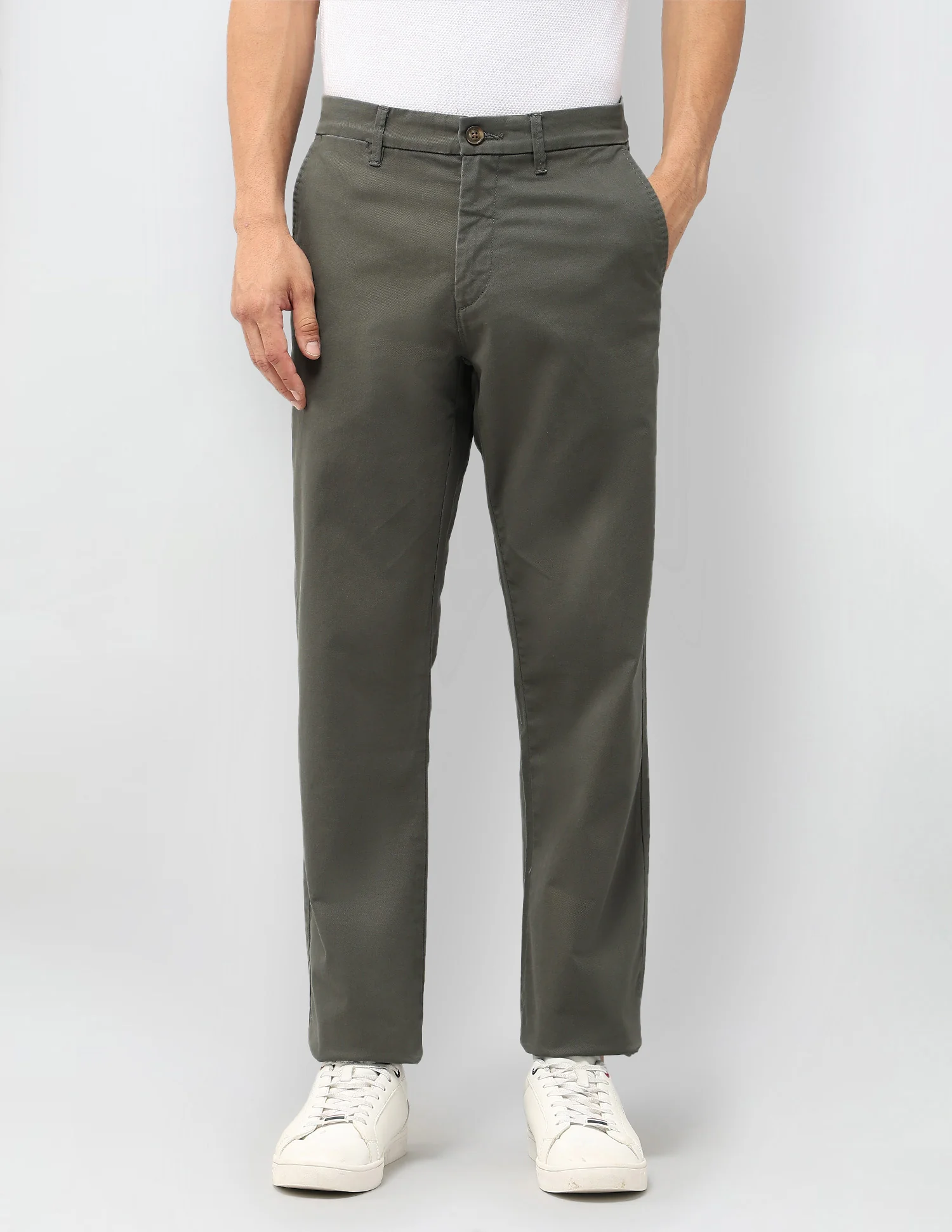 Riley Straight Fit Twill Trousers - Image 6