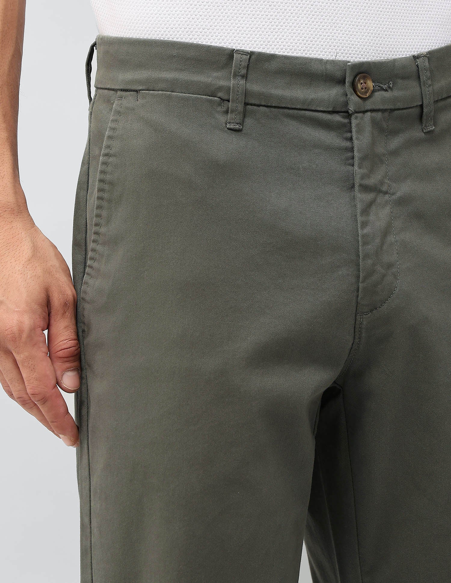Riley Straight Fit Twill Trousers - Image 7
