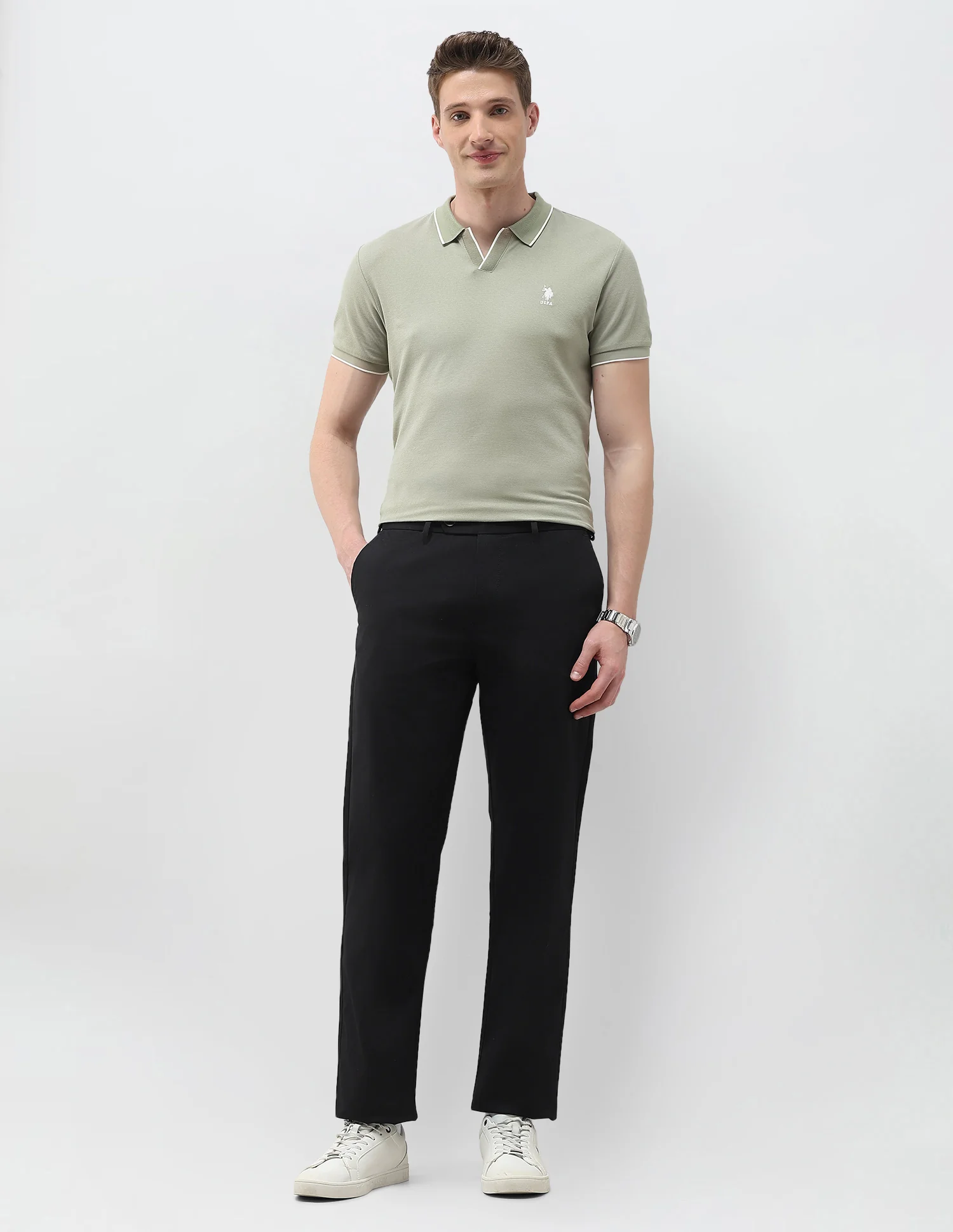 Riley Straight Fit Twill Trousers - Image 3