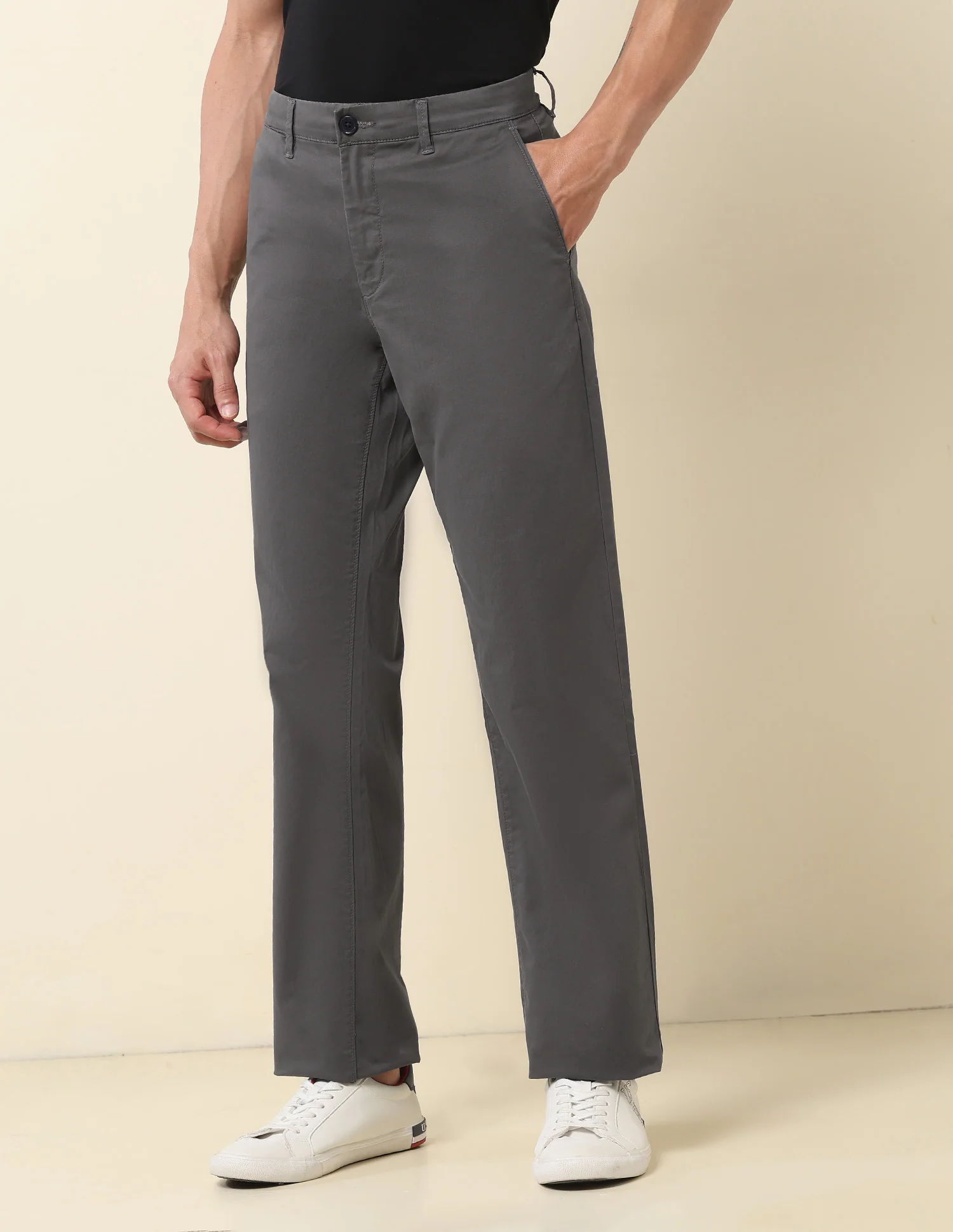 Riley Straight Fit Twill Trousers - Image 4