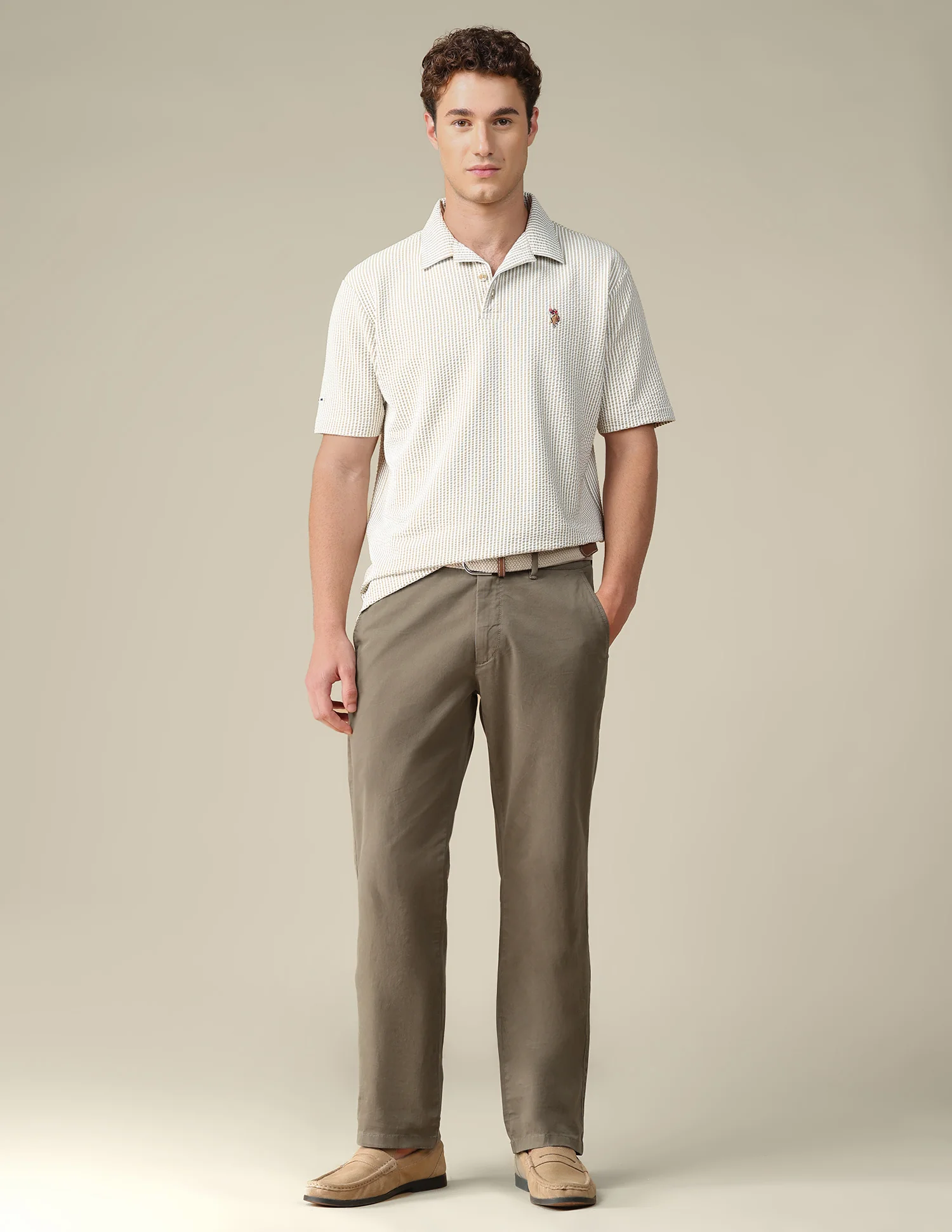 Riley straight fit Twill Trousers - Image 3