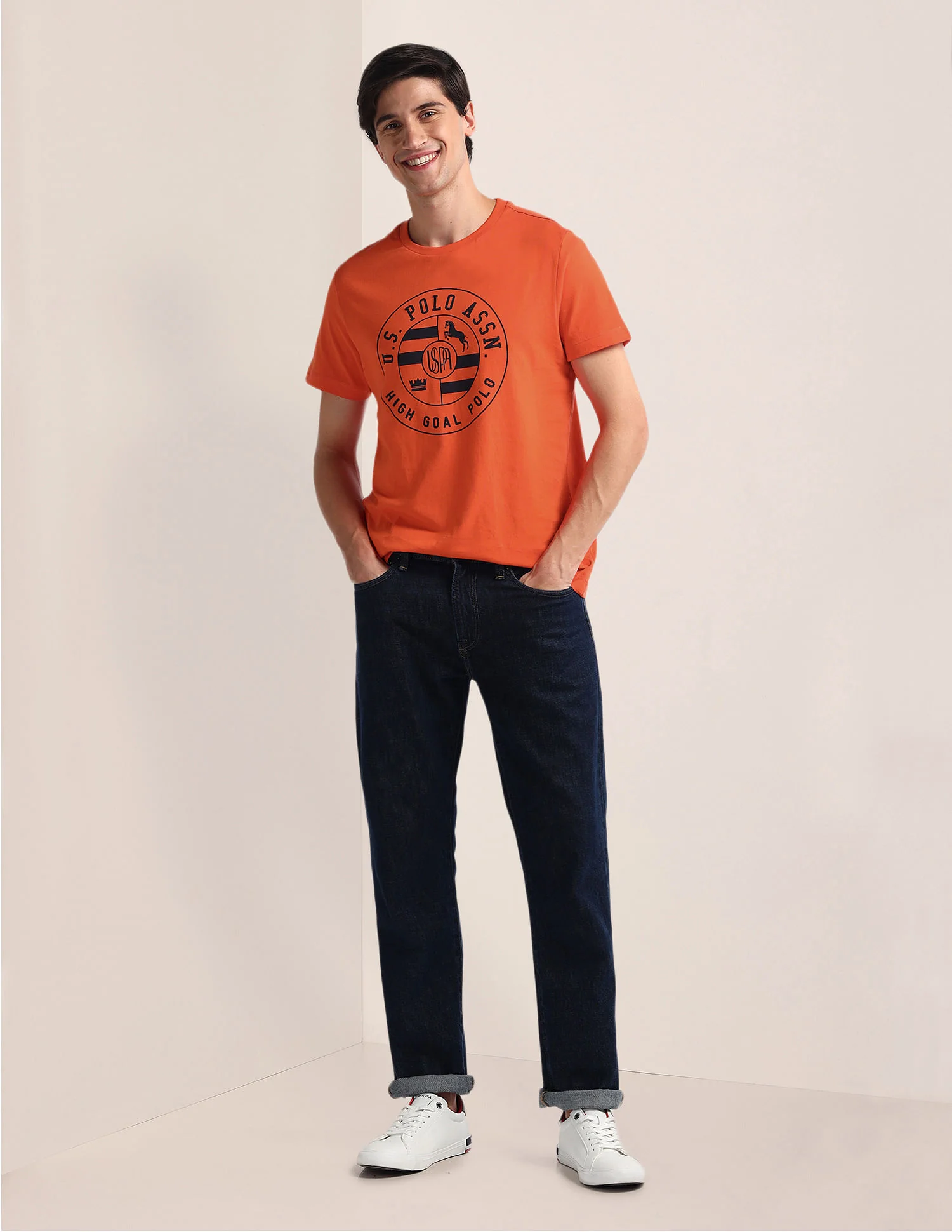 Round Neck Graphic Print T-Shirt - Image 3