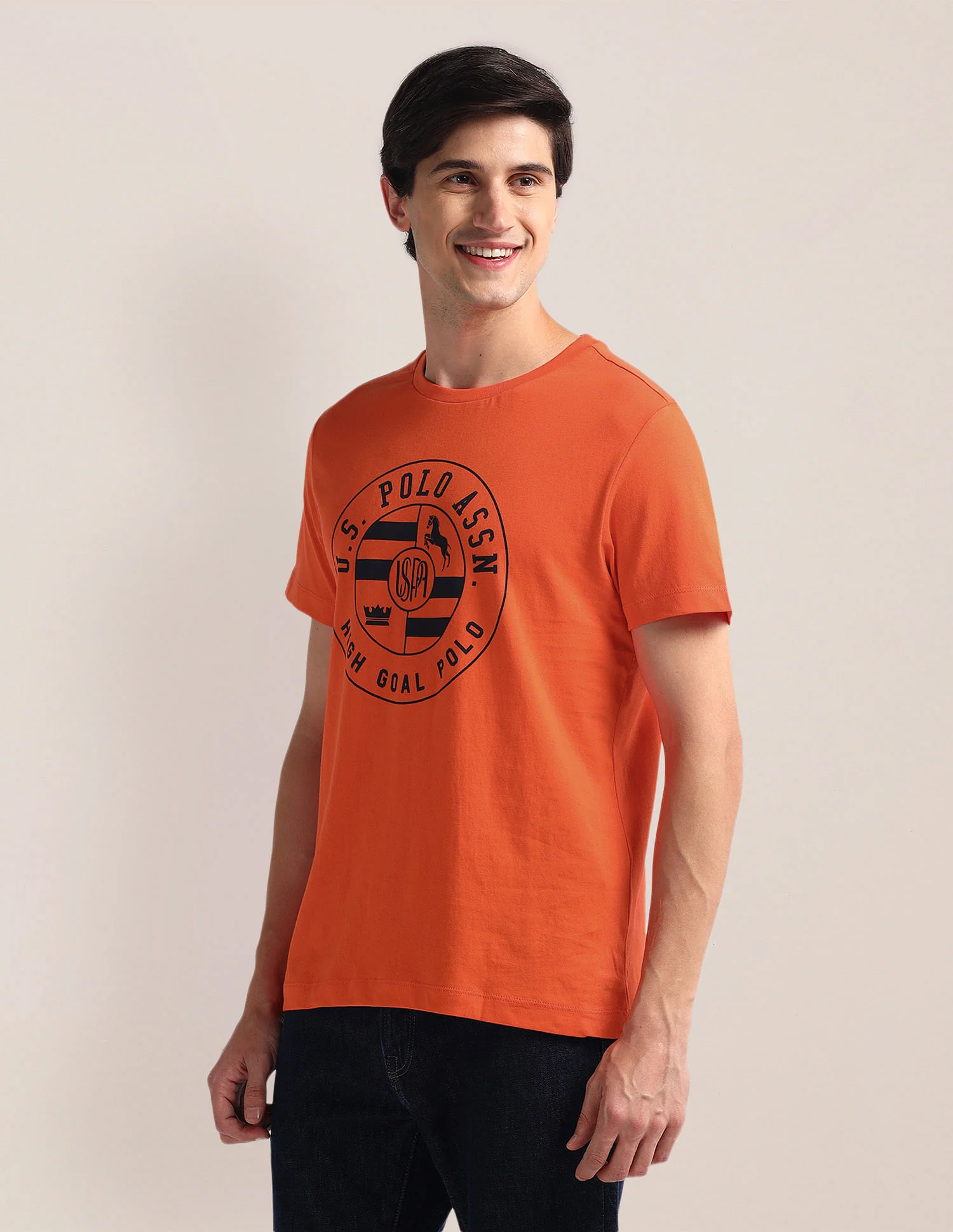 Round Neck Graphic Print T-Shirt - Image 4