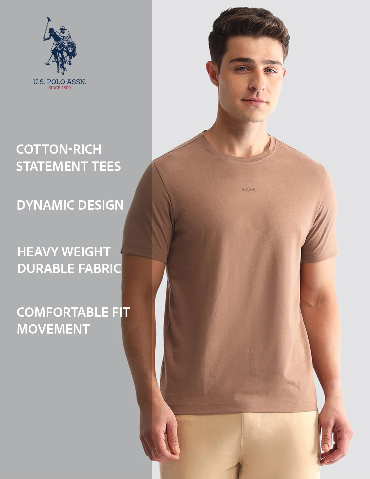 Round Neck Solid Loungewear T-Shirt - Image 10