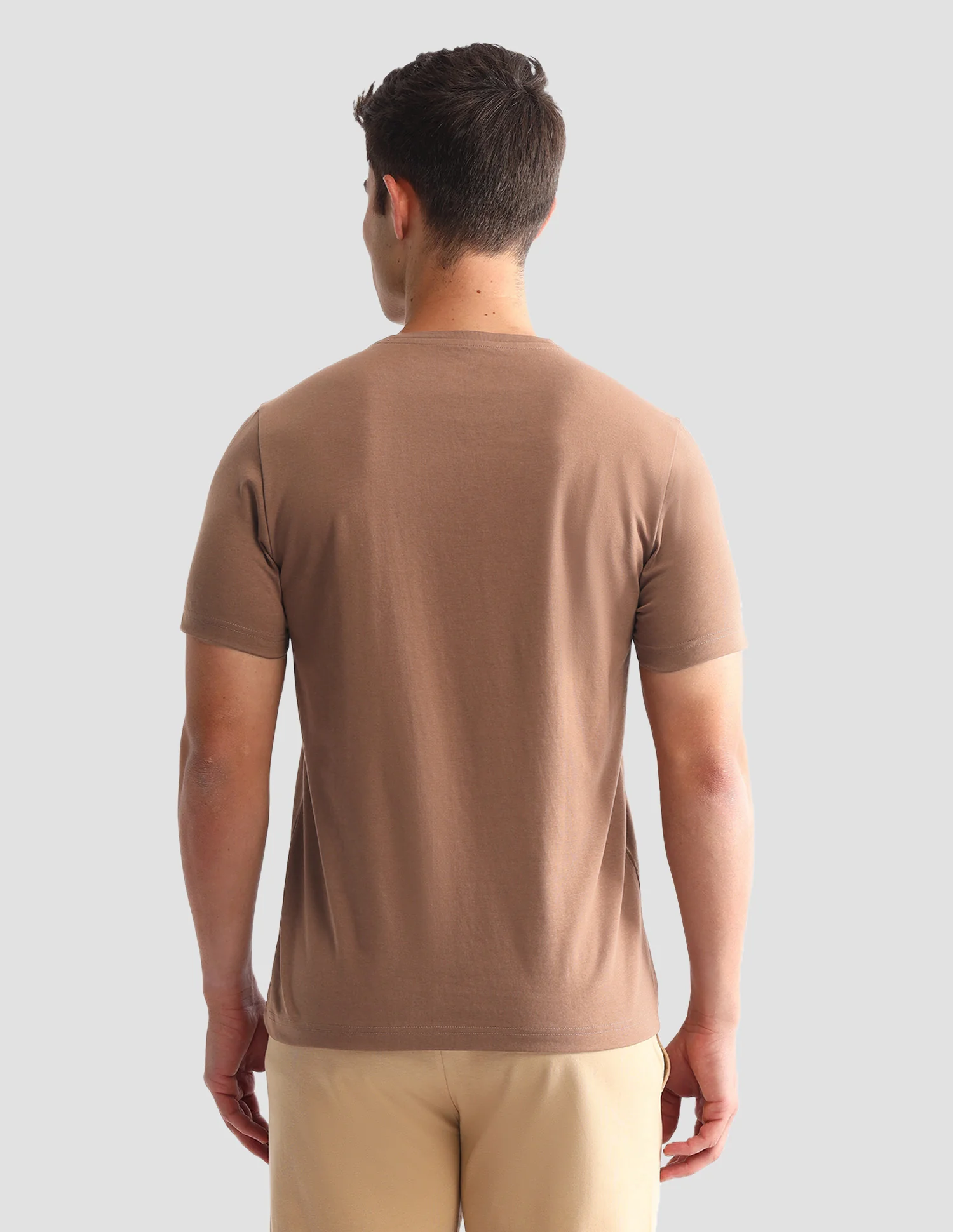 Round Neck Solid Loungewear T-Shirt - Image 6