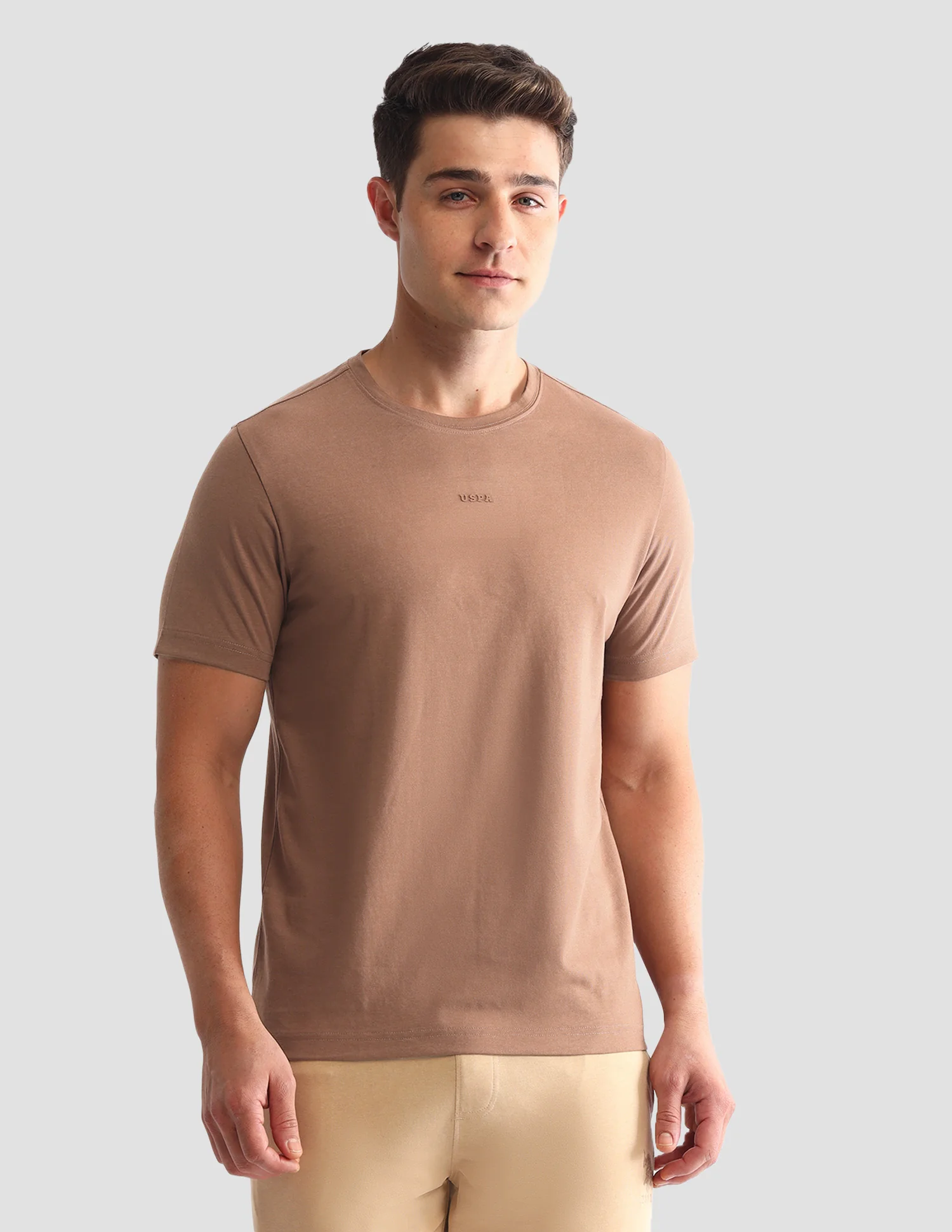 Round Neck Solid Loungewear T-Shirt - Image 7